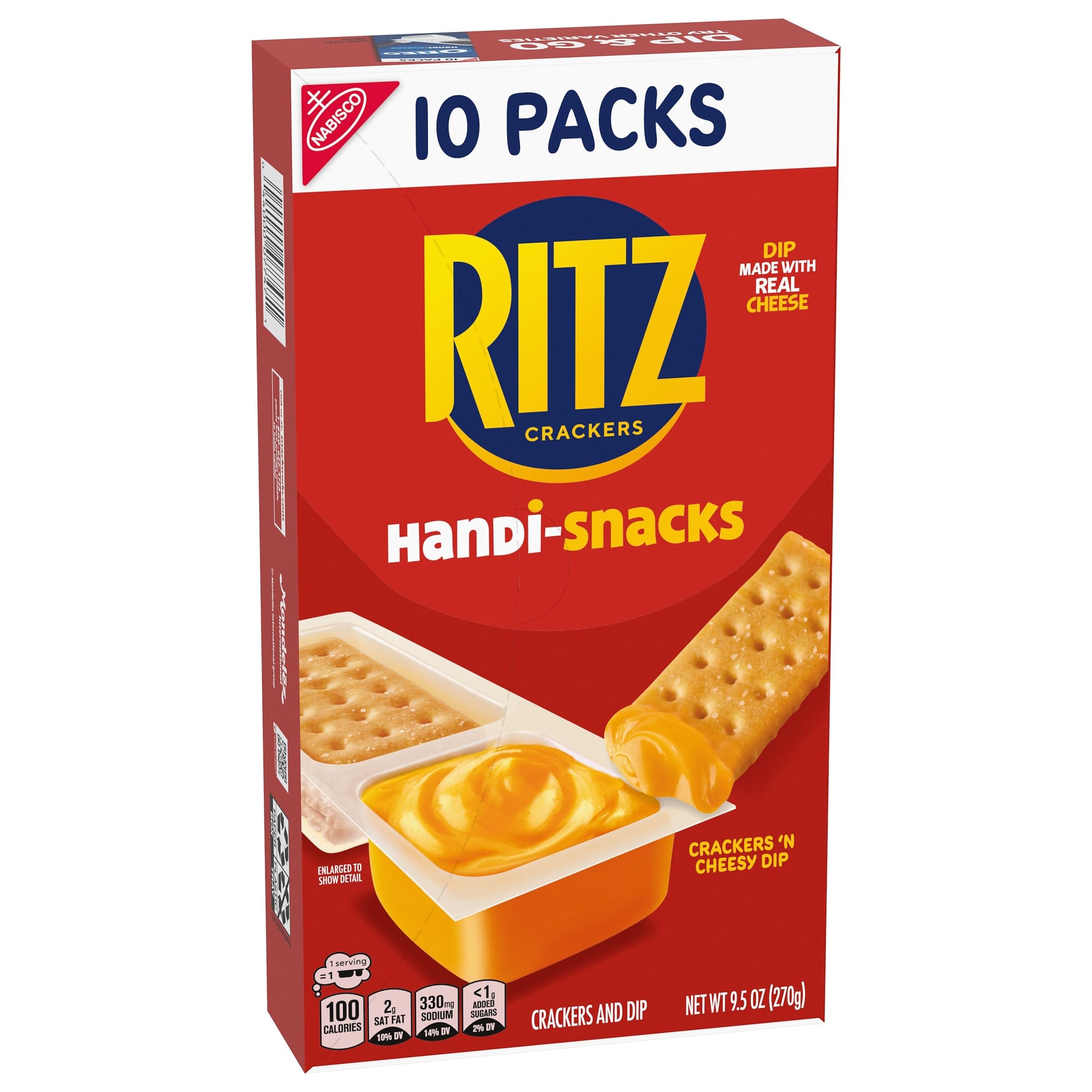 Handi-Snacks RITZ Crackers 'N Cheesy Dip Snack Packs, 10 Snack Packs - Image 12