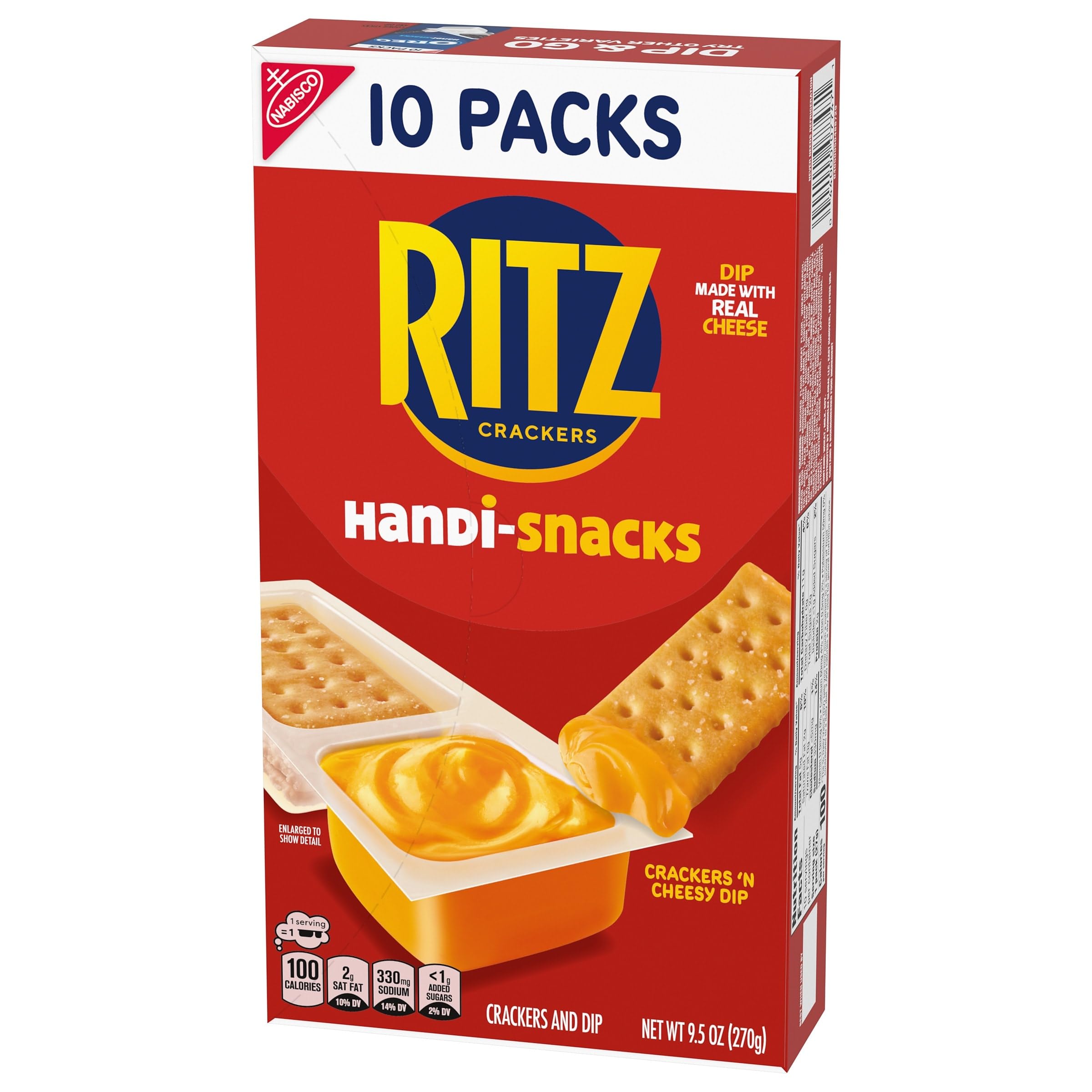 Handi-Snacks RITZ Crackers 'N Cheesy Dip Snack Packs, 10 Snack Packs - Image 13