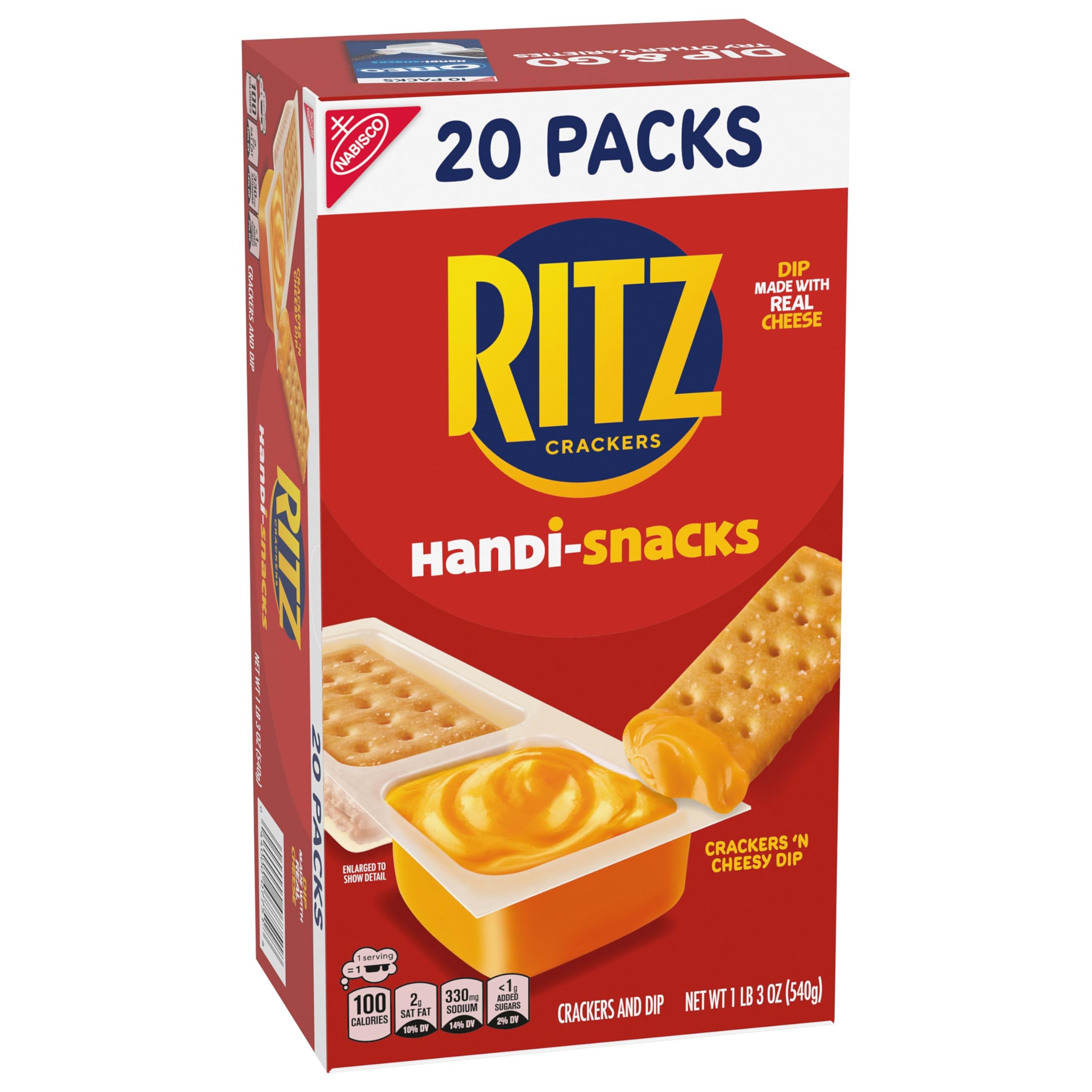 Handi-Snacks RITZ Crackers 'N Cheesy Dip Snack Packs, 20 Snack Packs - Image 12