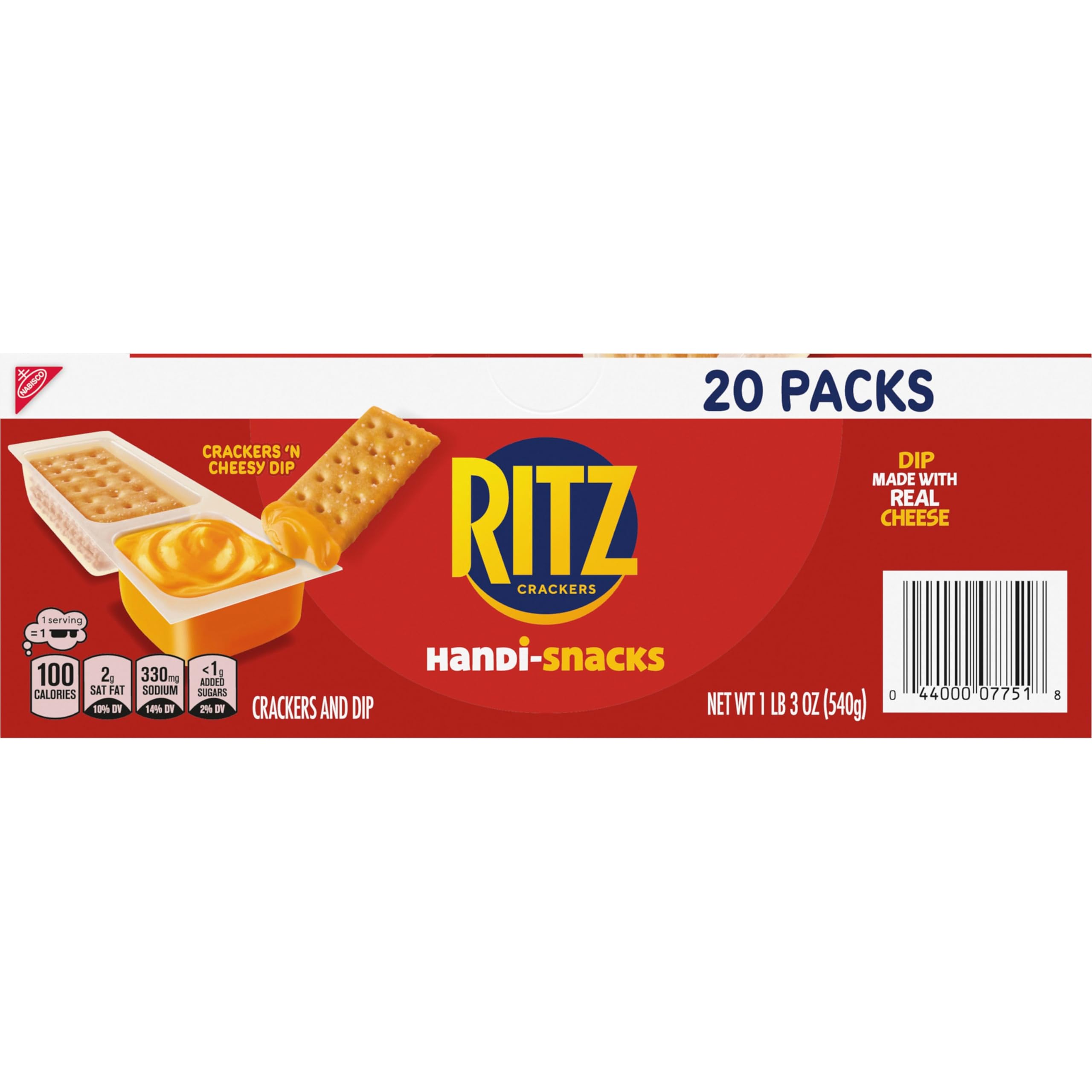 Handi-Snacks RITZ Crackers 'N Cheesy Dip Snack Packs, 20 Snack Packs - Image 15