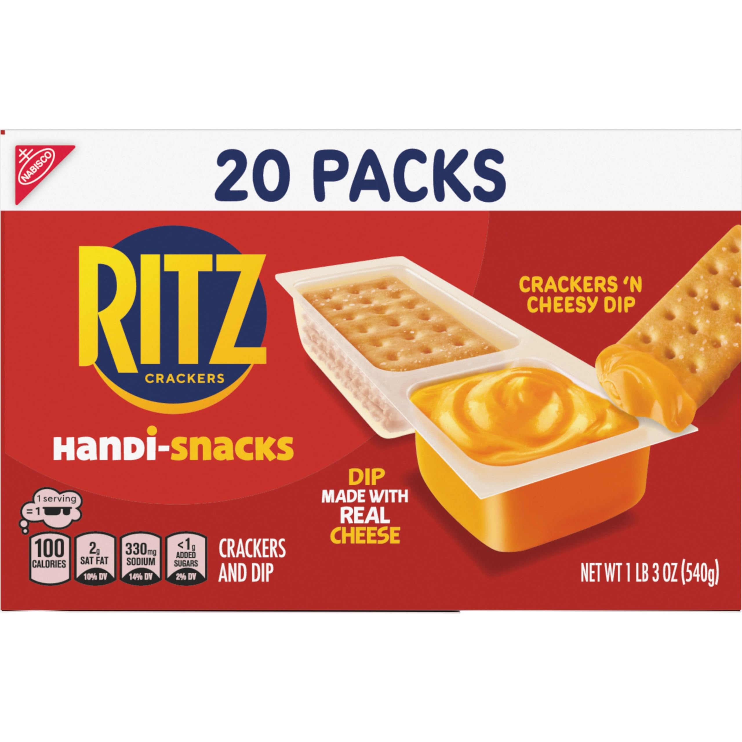 Handi-Snacks RITZ Crackers 'N Cheesy Dip Snack Packs, 20 Snack Packs - Image 18