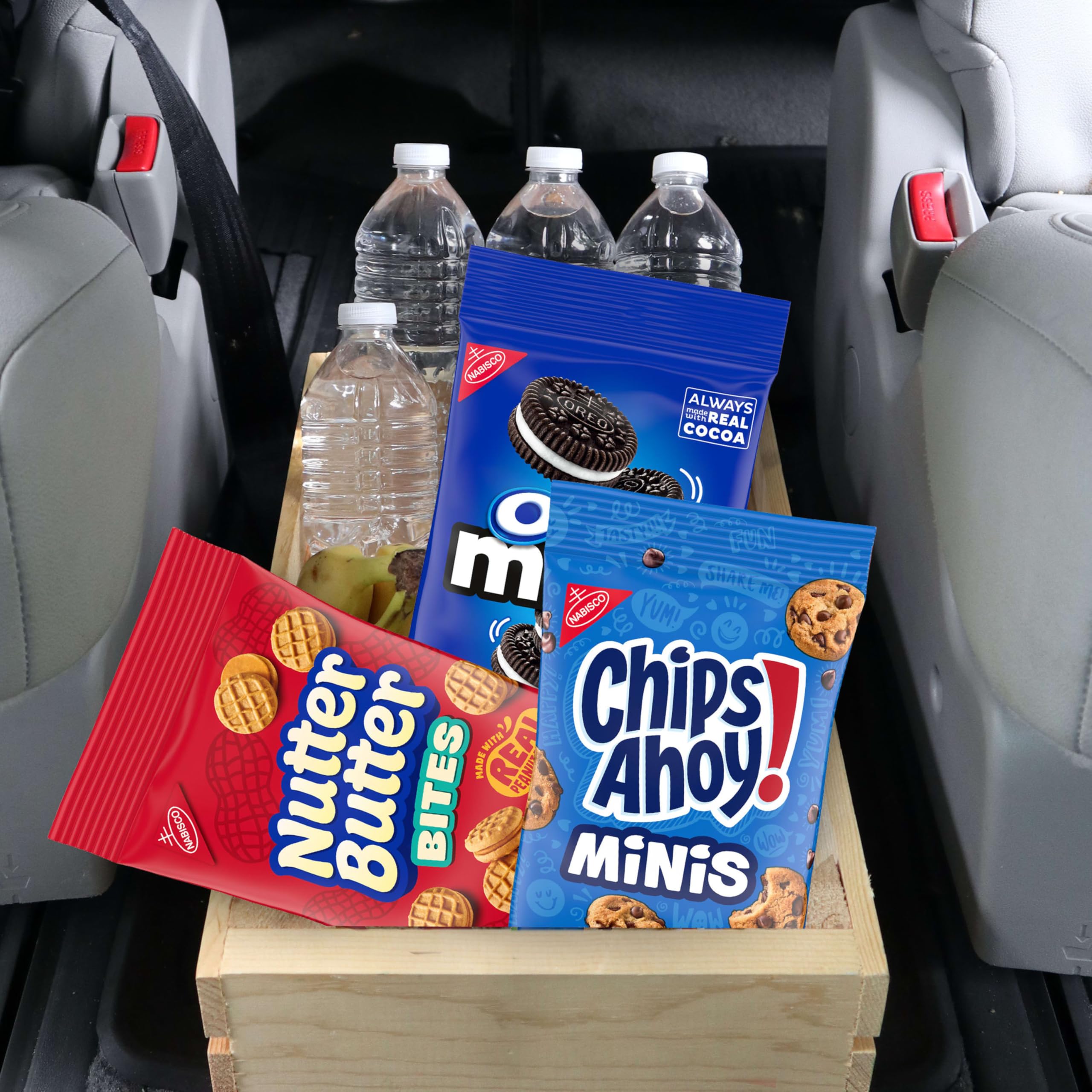 OREO Minis Cookies, CHIPS AHOY! Minis Cookies, Nutter Butter Bites & RITZ Bits Cheese Crackers Variety Pack, 15 Snack Packs - Image 9