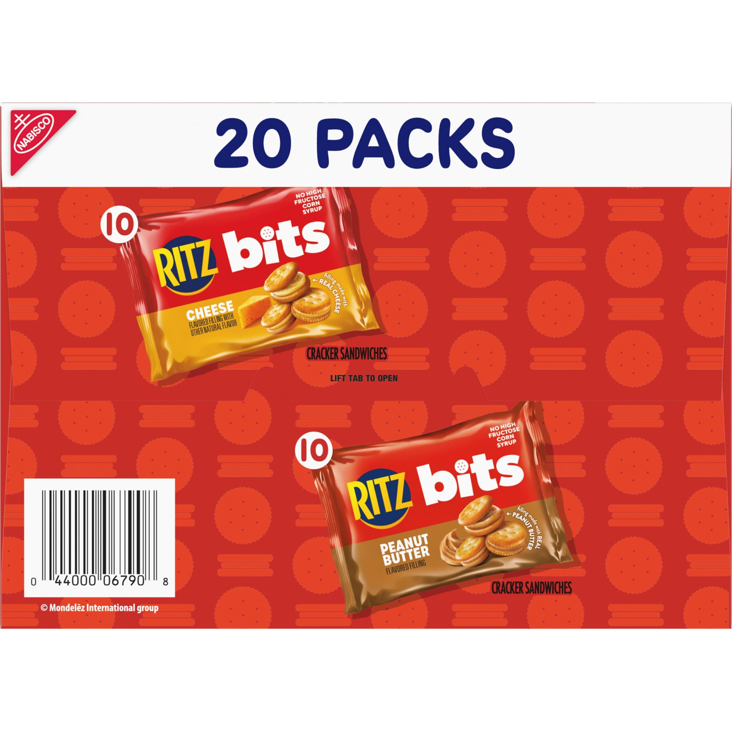 RITZ Bits Cheese and RITZ Bits Peanut Butter Sandwich Crackers Variety Pack, Lunch Snacks, 20 Snack Packs - Image 17