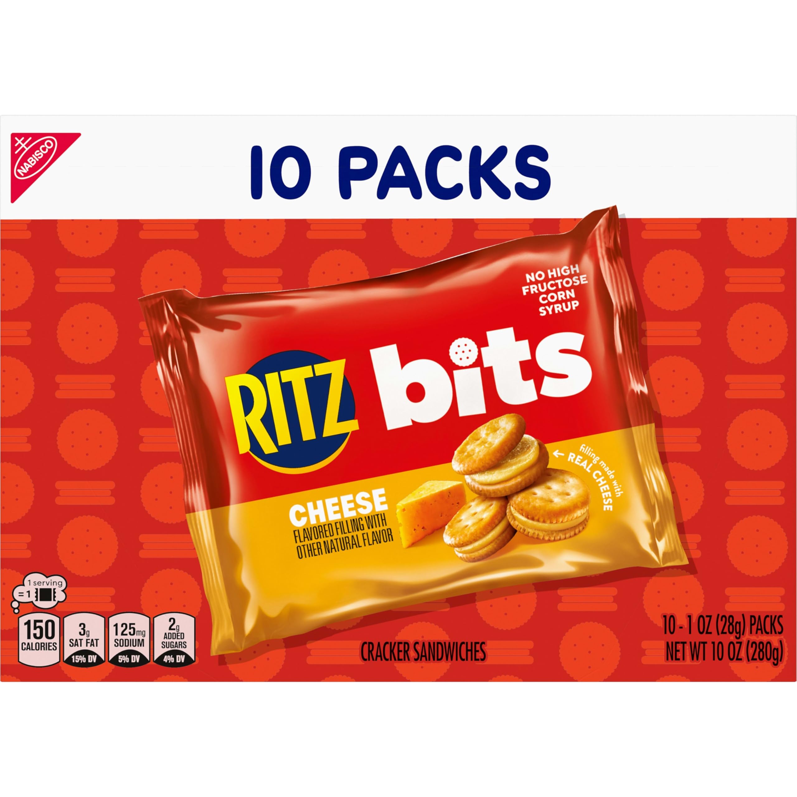 RITZ Bits Cheese Sandwich Crackers, Bulk Lunch Snacks, 40 Snack Packs (4 Boxes) - Image 19