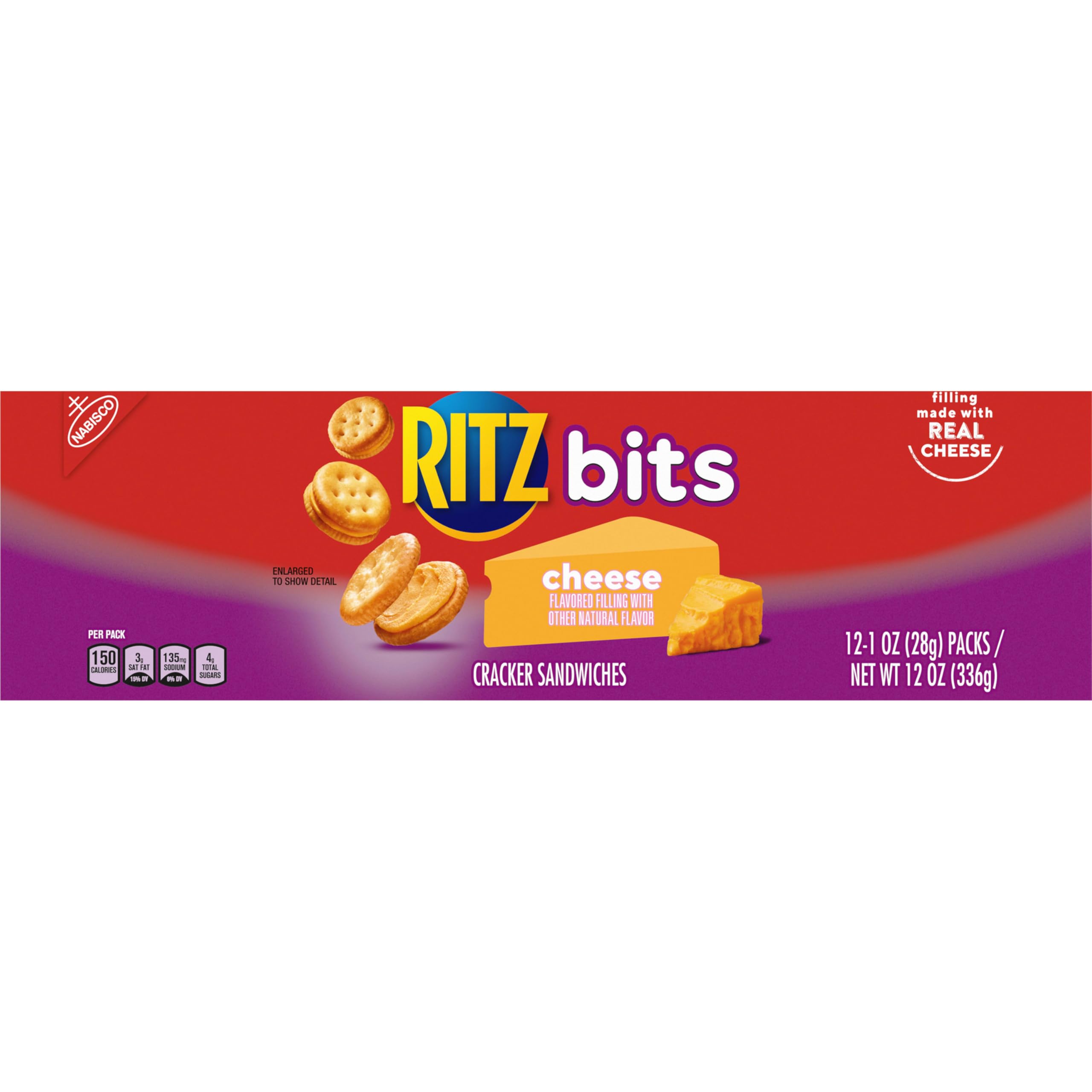 RITZ Bits Cheese Sandwich Crackers, Bulk Lunch Snacks, 48 Snack Packs (4 Boxes) - Image 18