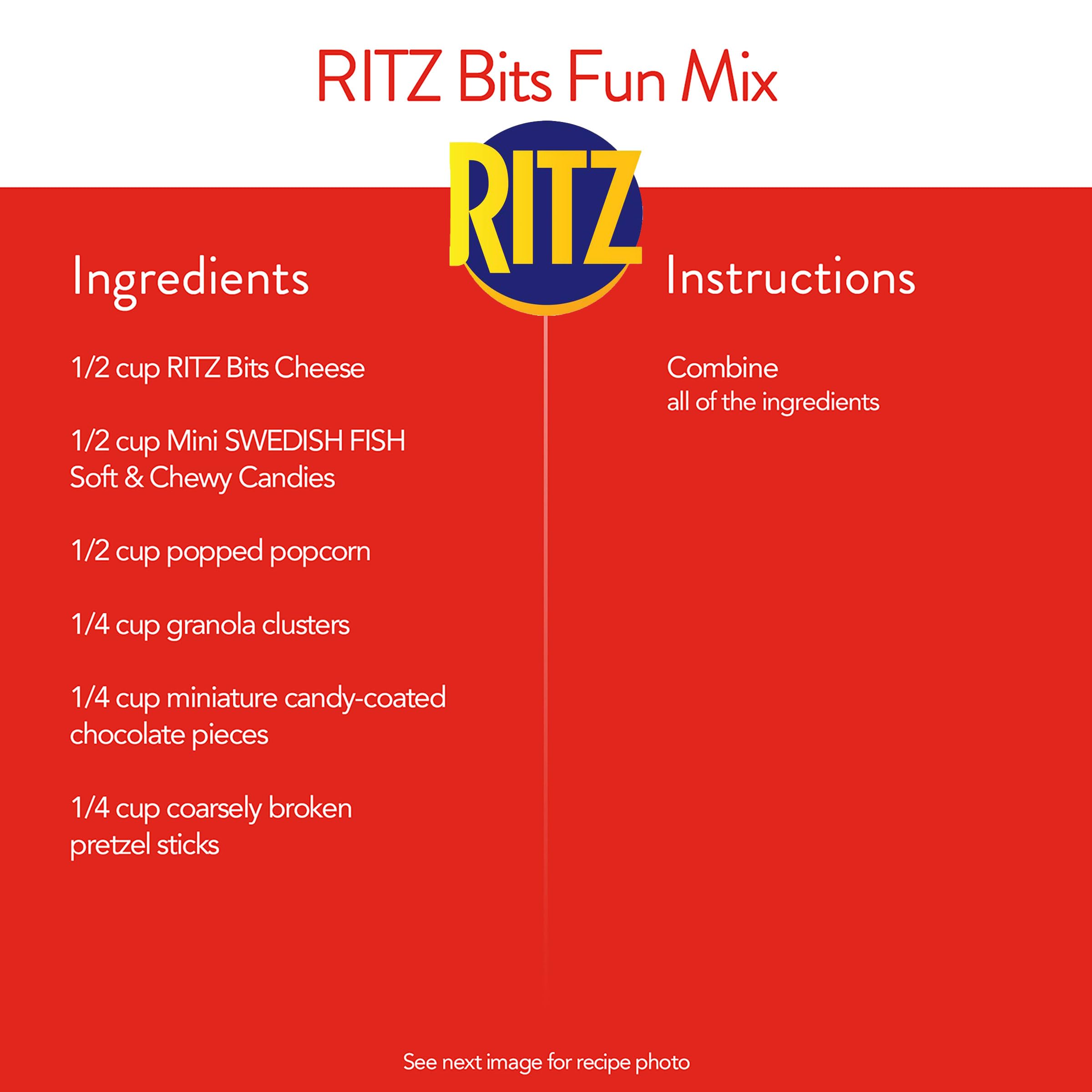 RITZ Bits Cheese Sandwich Crackers, Lunch Snacks, 10 Snack Packs - Image 13
