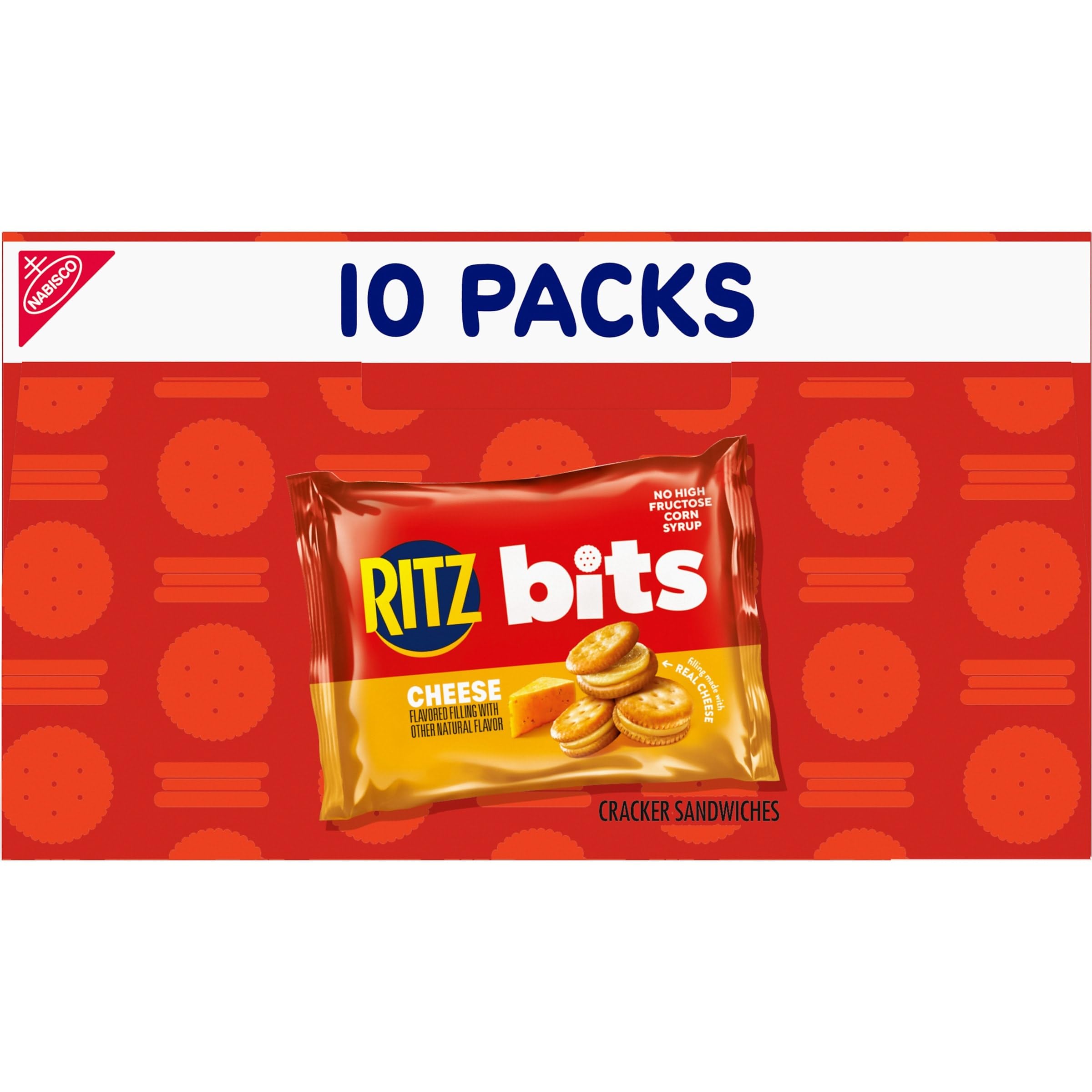 RITZ Bits Cheese Sandwich Crackers, Lunch Snacks, 10 Snack Packs - Image 21