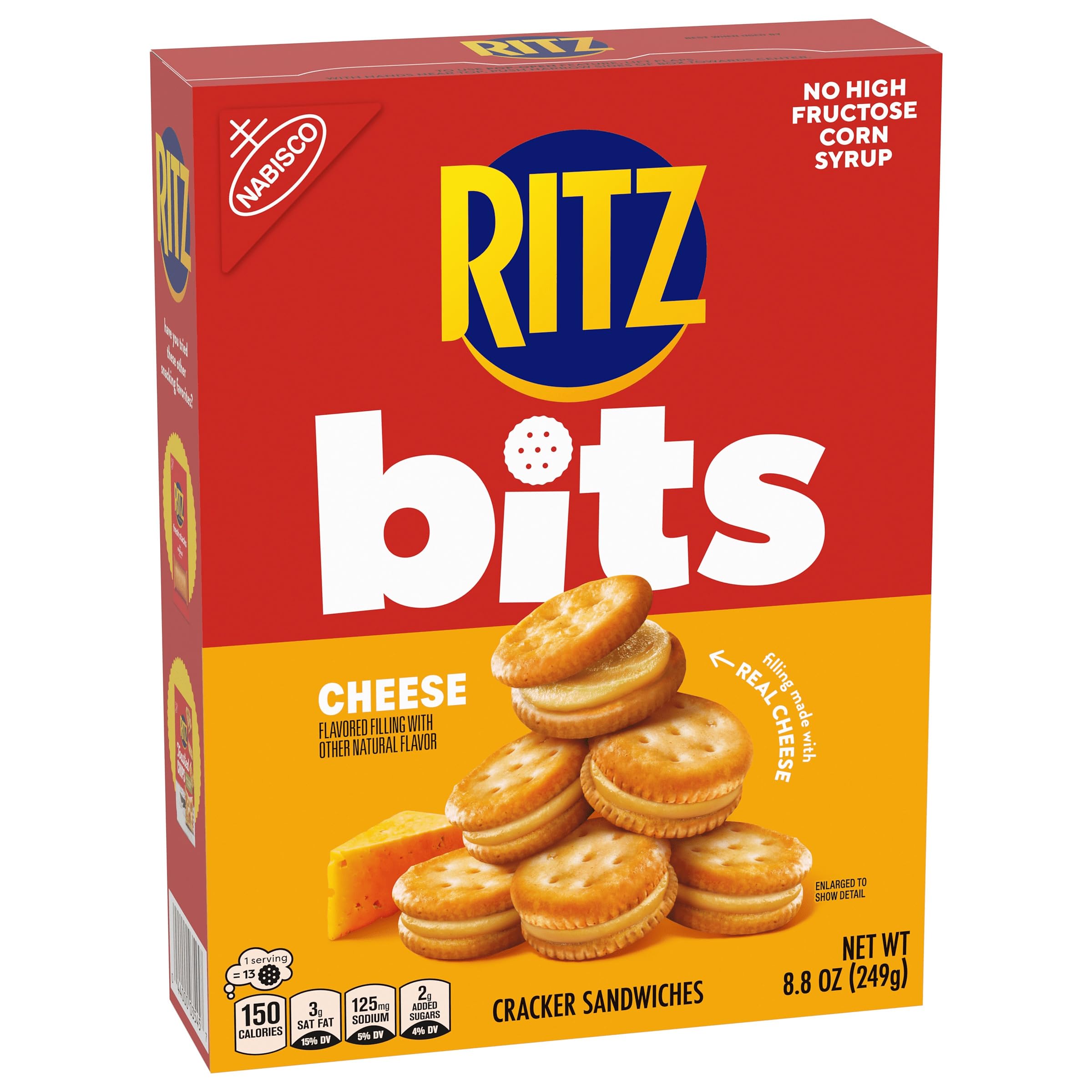 RITZ Bits Cheese Sandwich Crackers, Snacks for Kids and Adults, Lunch Snacks, 8.8 oz - Image 15