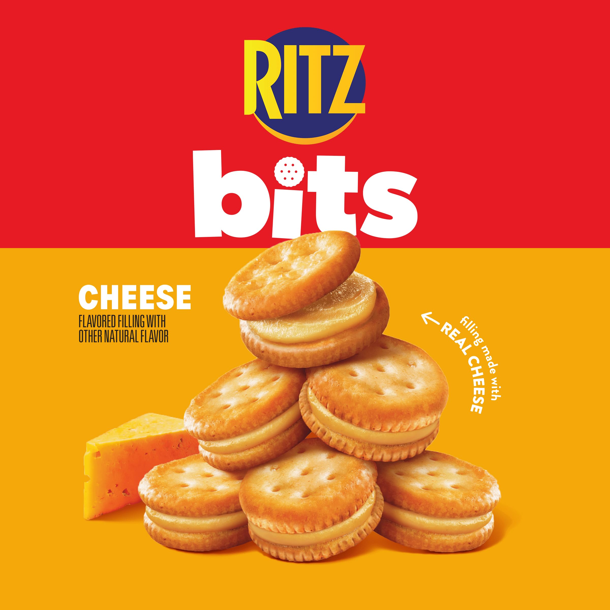RITZ Bits Cheese Sandwich Crackers, Snacks for Kids and Adults, Lunch Snacks, 8.8 oz - Image 5