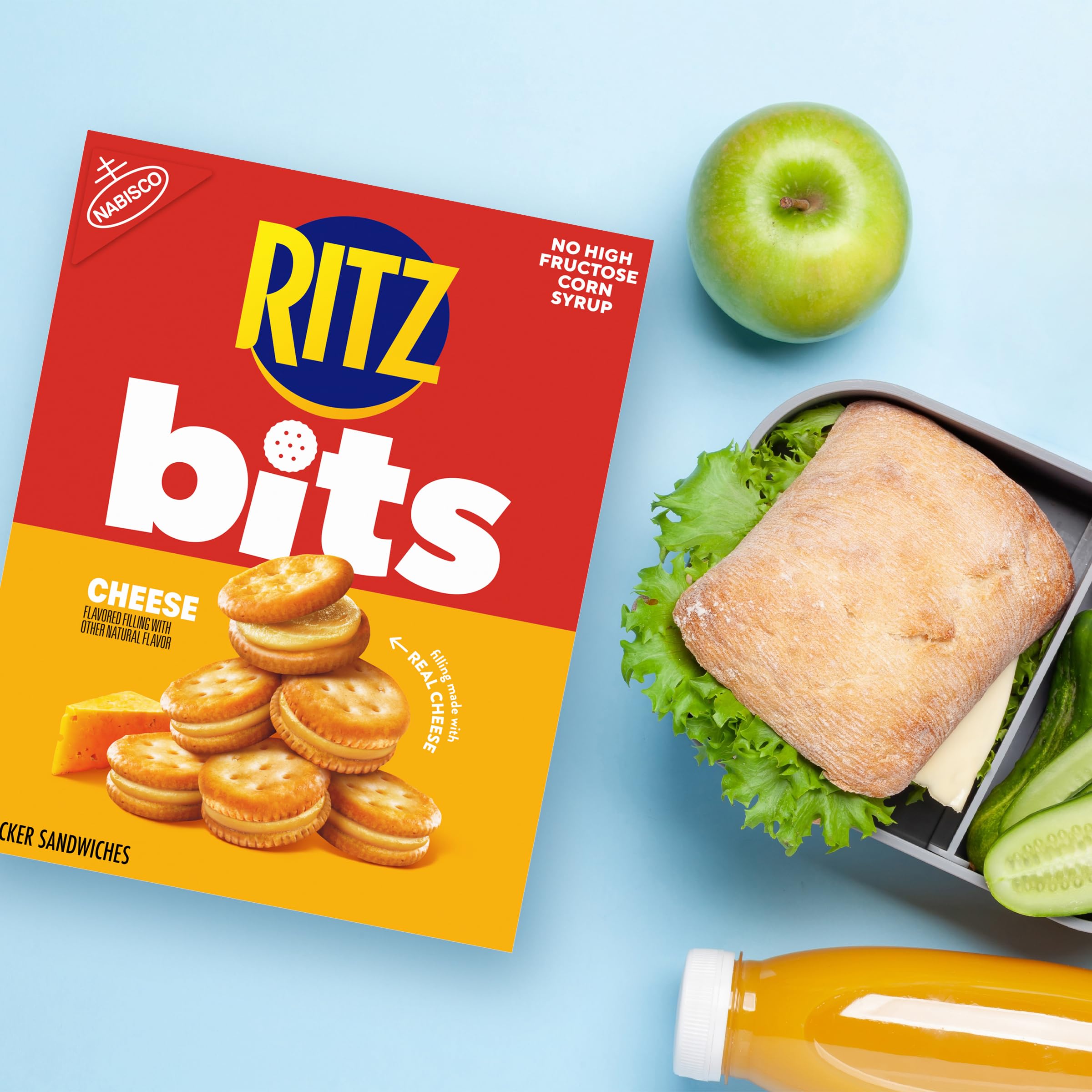 RITZ Bits Cheese Sandwich Crackers, Snacks for Kids and Adults, Lunch Snacks, 8.8 oz - Image 9