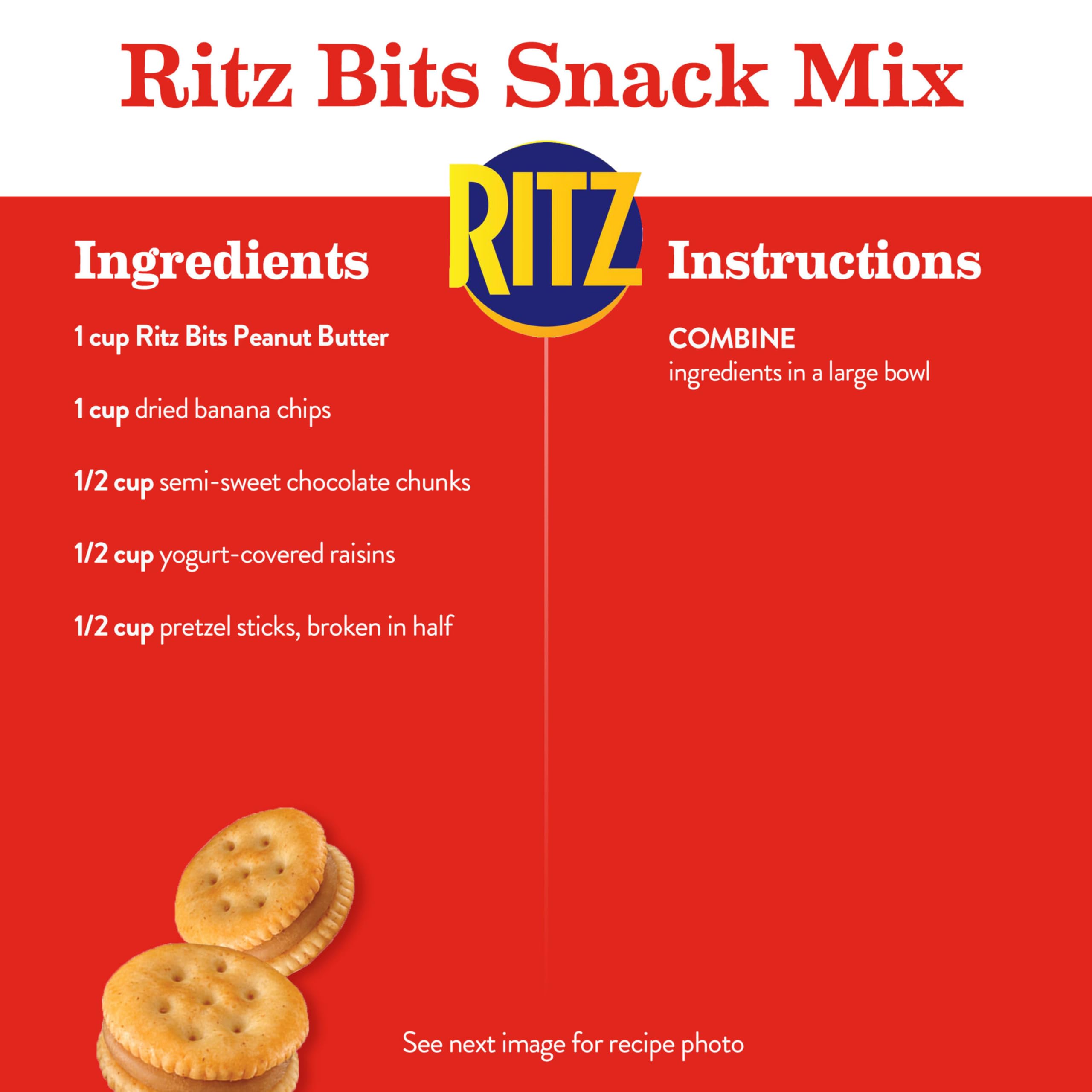 RITZ Bits Peanut Butter Sandwich Crackers, Bulk Lunch Snacks, 40 Snack Packs (4 Boxes) - Image 13