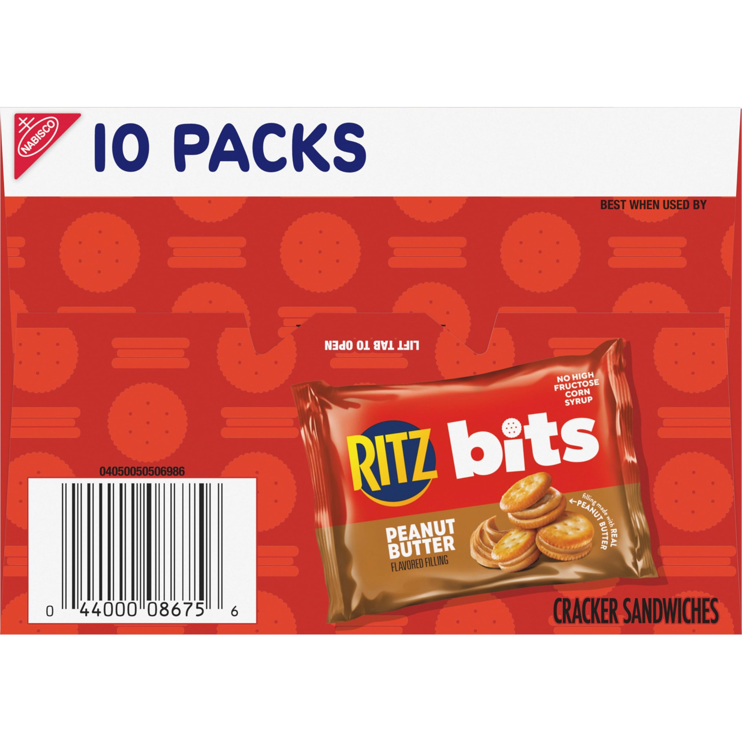 RITZ Bits Peanut Butter Sandwich Crackers, Bulk Lunch Snacks, 40 Snack Packs (4 Boxes) - Image 20