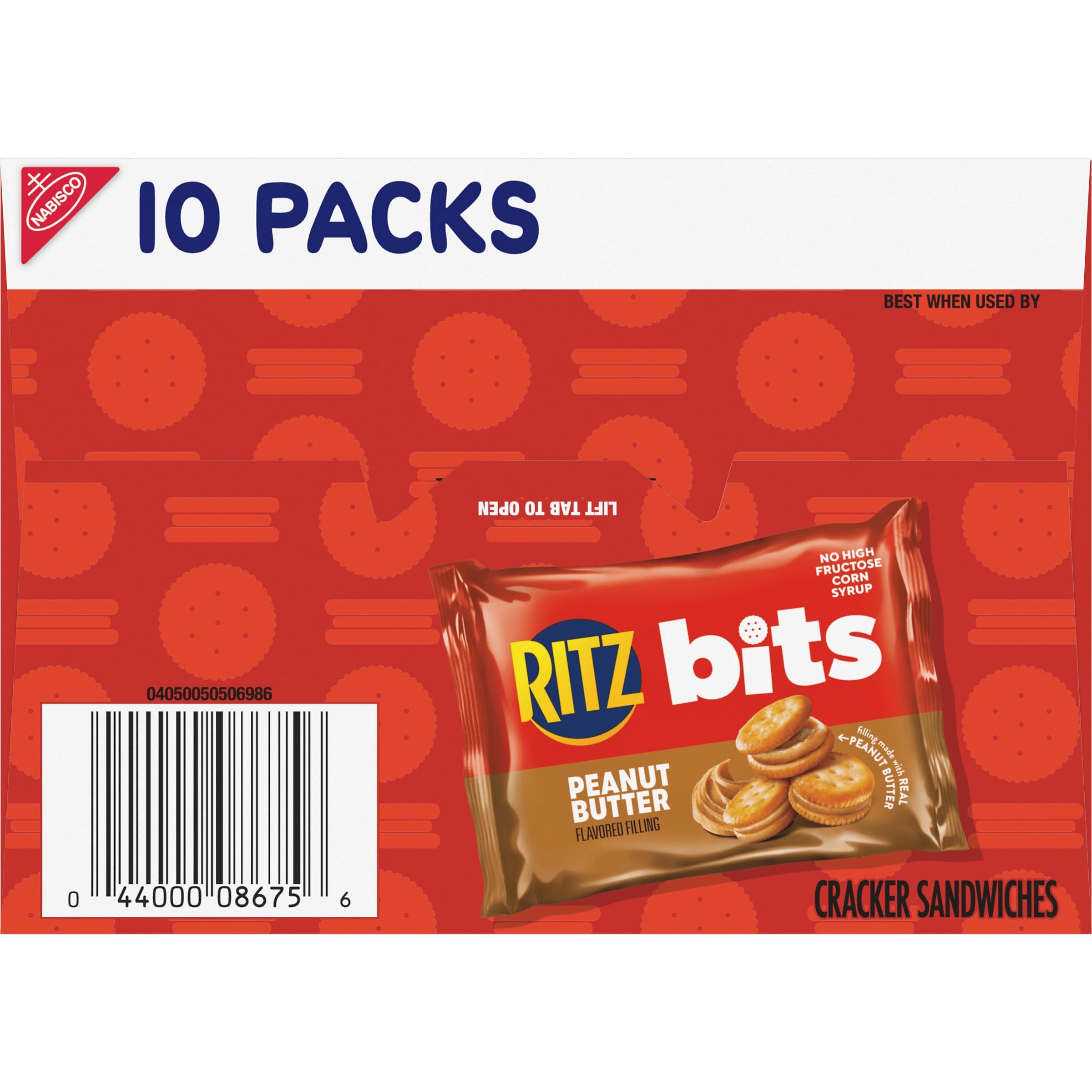 RITZ Bits Peanut Butter Sandwich Crackers, Lunch Snacks, 10 Snack Packs - Image 19