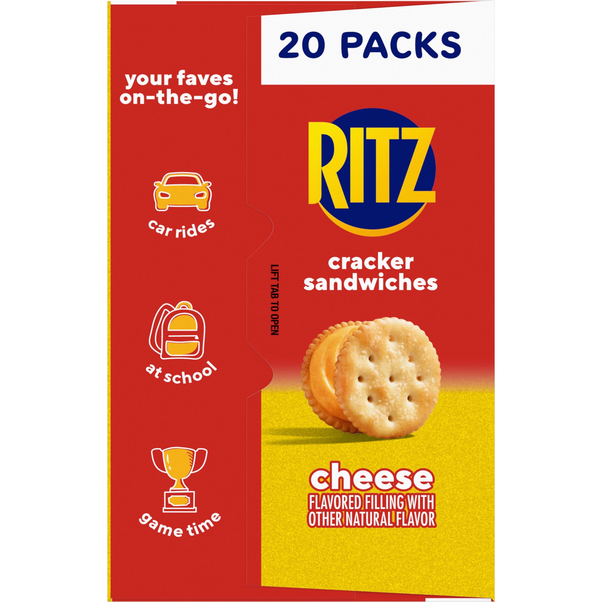 RITZ Cheese Sandwich Crackers, Lunch Snacks, 20 Snack Packs (6 Crackers Per Pack) - Image 16