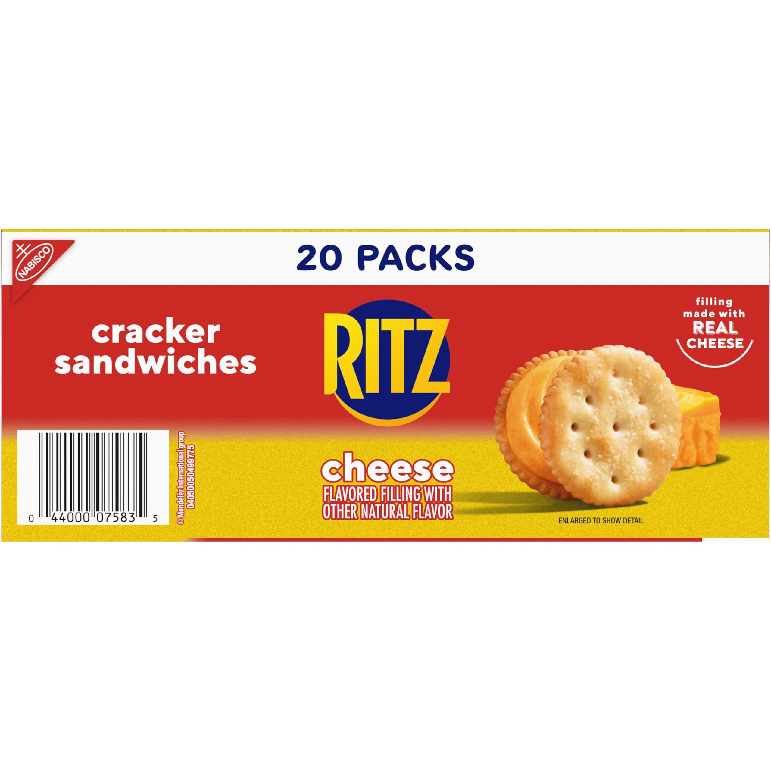 RITZ Cheese Sandwich Crackers, Lunch Snacks, 20 Snack Packs (6 Crackers Per Pack) - Image 18
