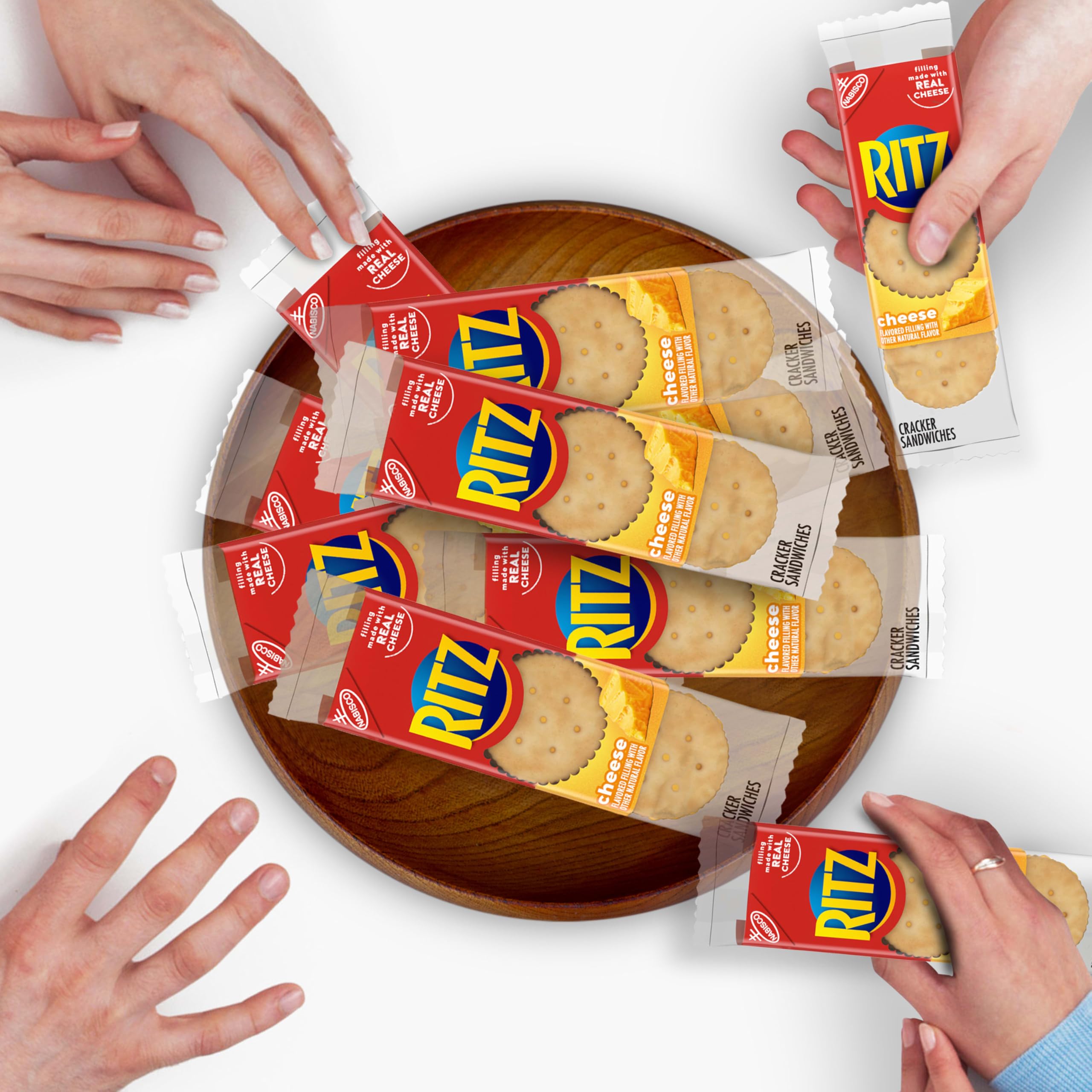RITZ Cheese Sandwich Crackers, Lunch Snacks, 20 Snack Packs (6 Crackers Per Pack) - Image 9