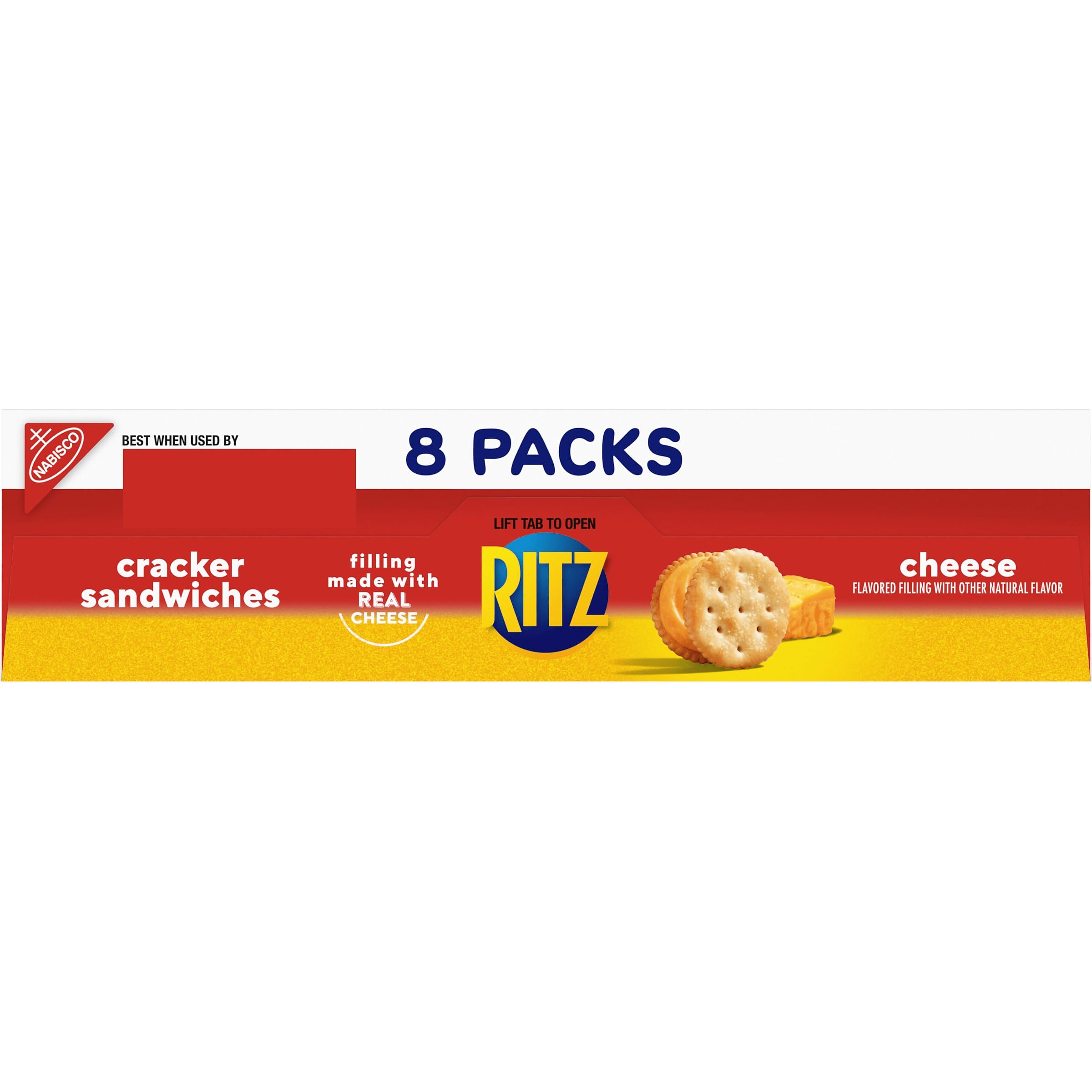 RITZ Cheese Sandwich Crackers, Lunch Snacks, 8 Snack Packs (6 Crackers Per Pack) - Image 18