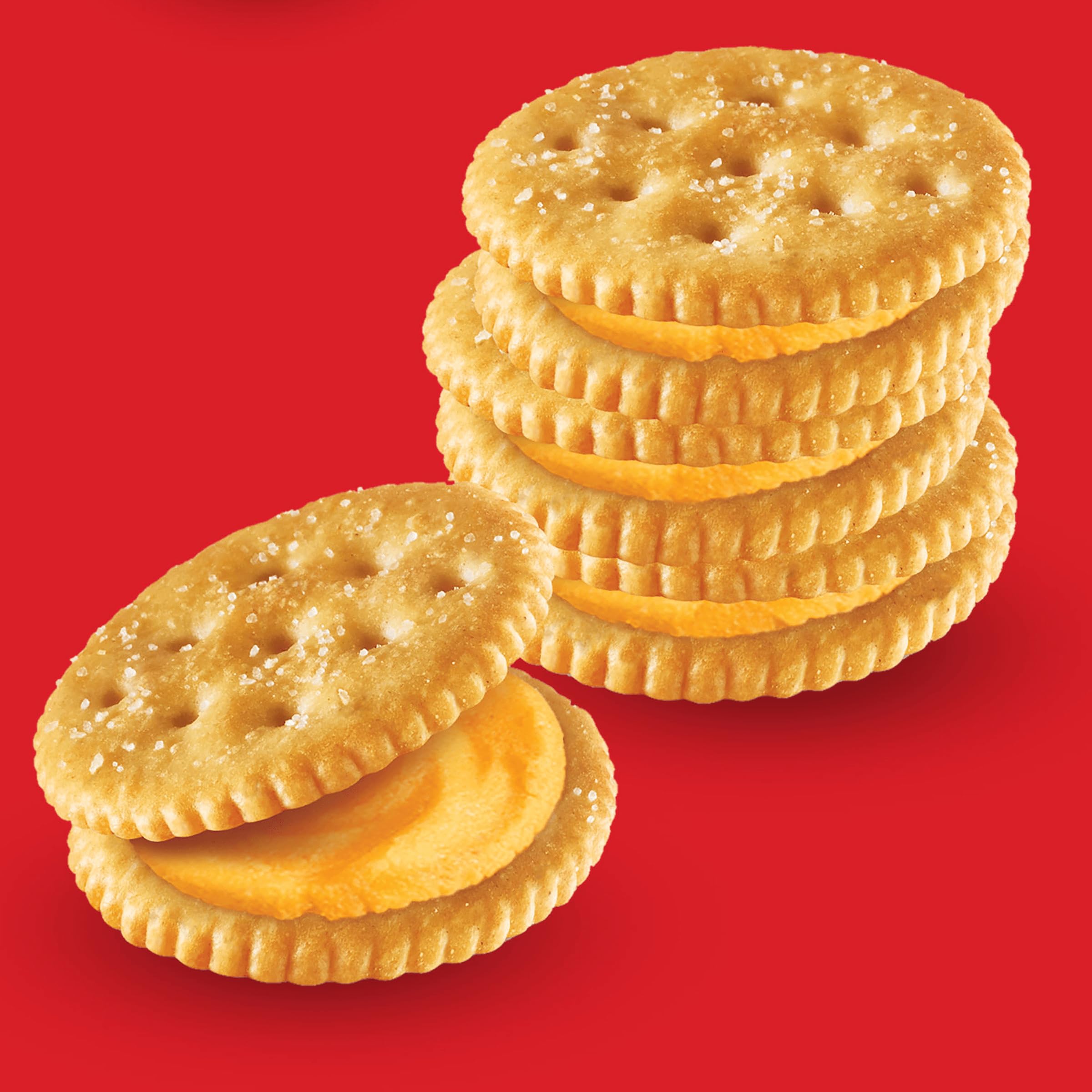 RITZ Cheese Sandwich Crackers, Lunch Snacks, 8 Snack Packs (6 Crackers Per Pack) - Image 4