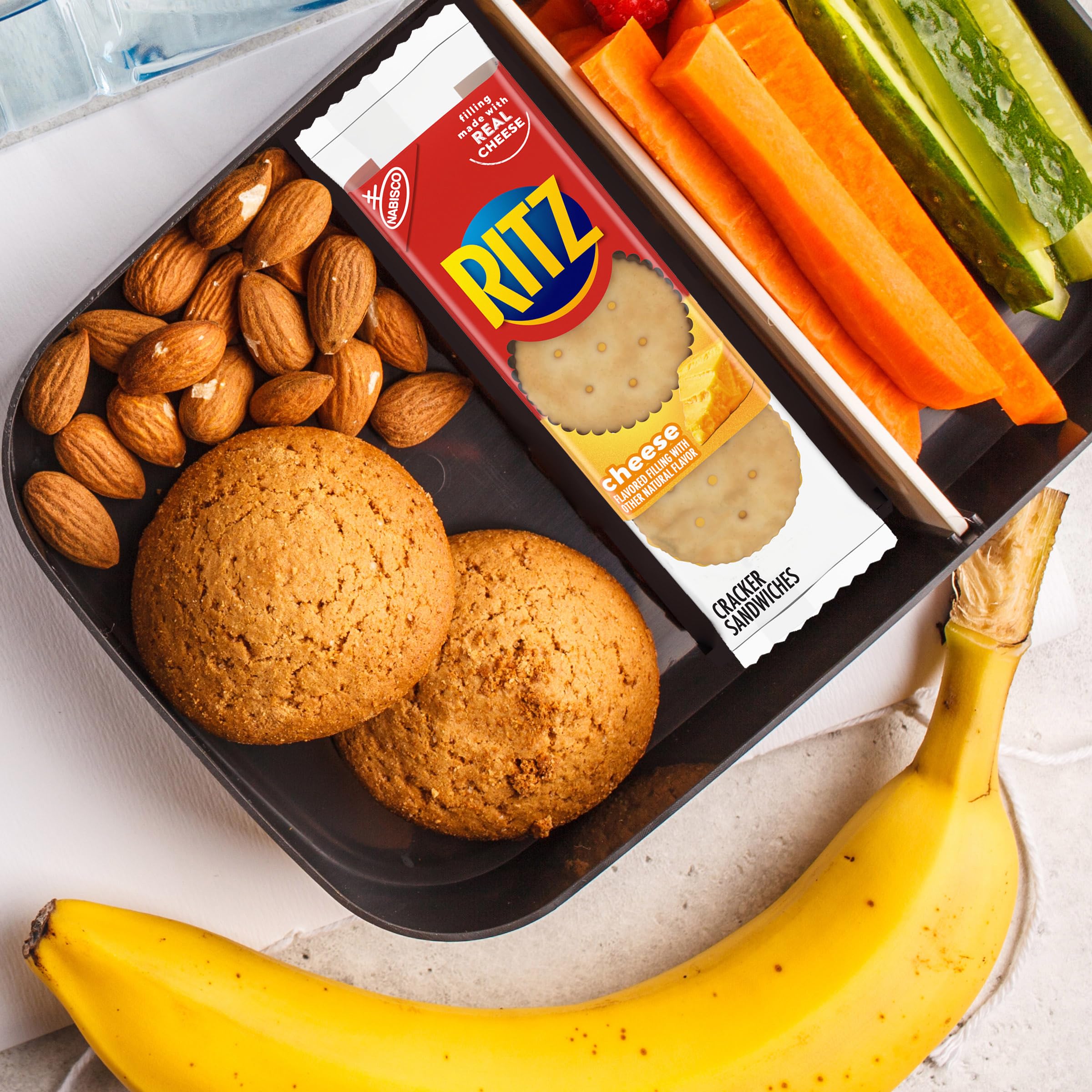 RITZ Cheese Sandwich Crackers, Lunch Snacks, 8 Snack Packs (6 Crackers Per Pack) - Image 6