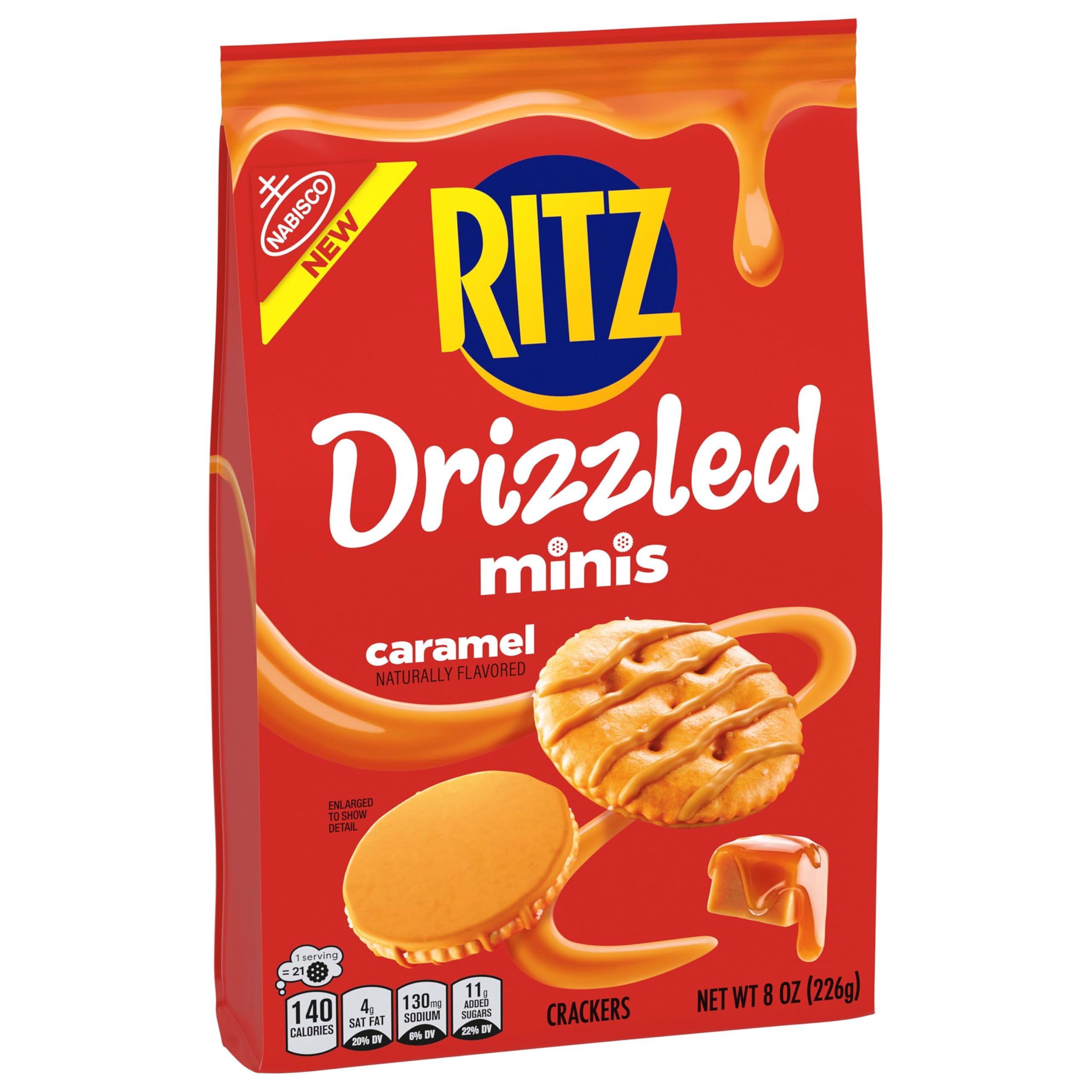 RITZ Drizzled Minis Caramel Crackers, Snacks for Kids and Adults, Party Snacks, 6-8 oz Bags - Image 11