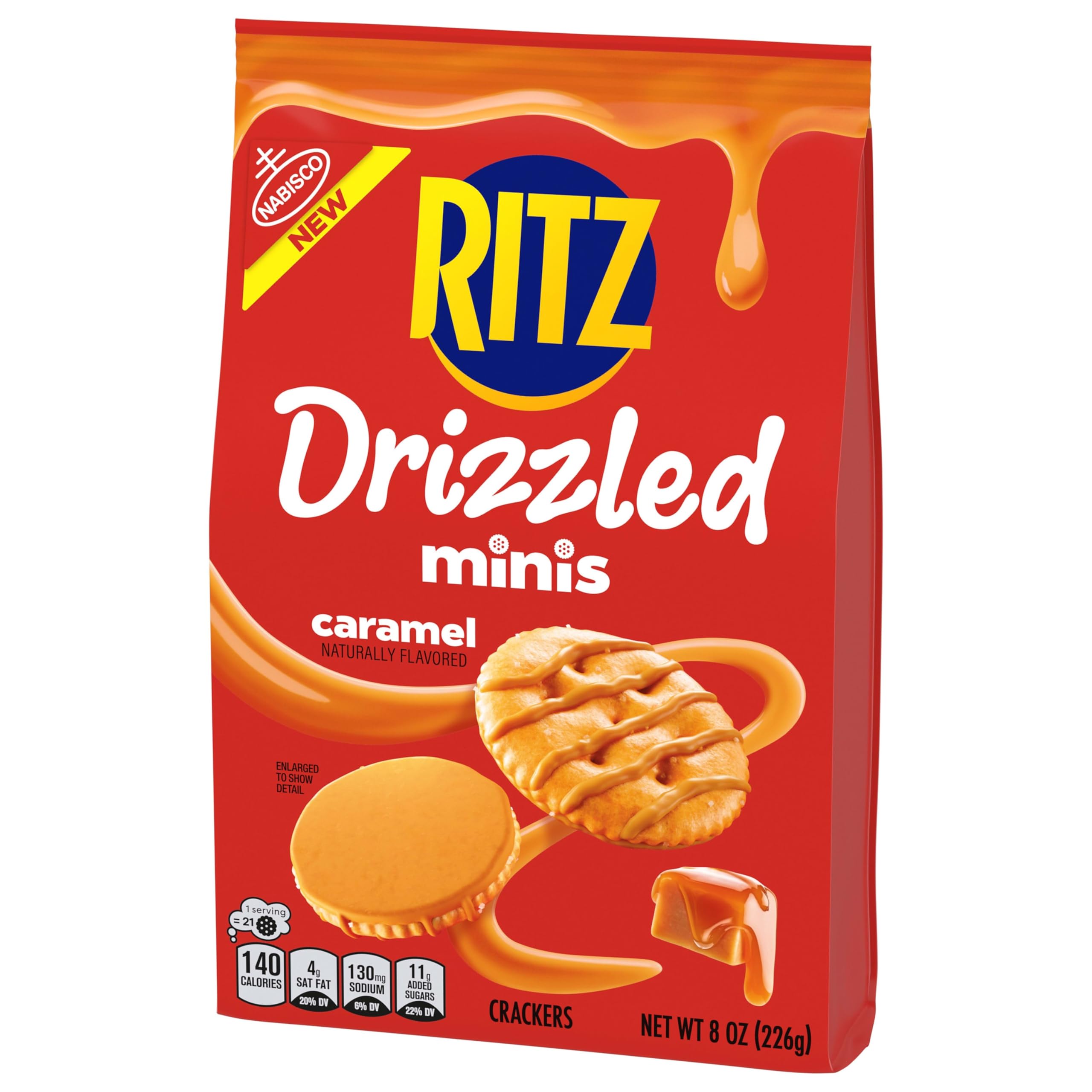 RITZ Drizzled Minis Caramel Crackers, Snacks for Kids and Adults, Party Snacks, 6-8 oz Bags - Image 12
