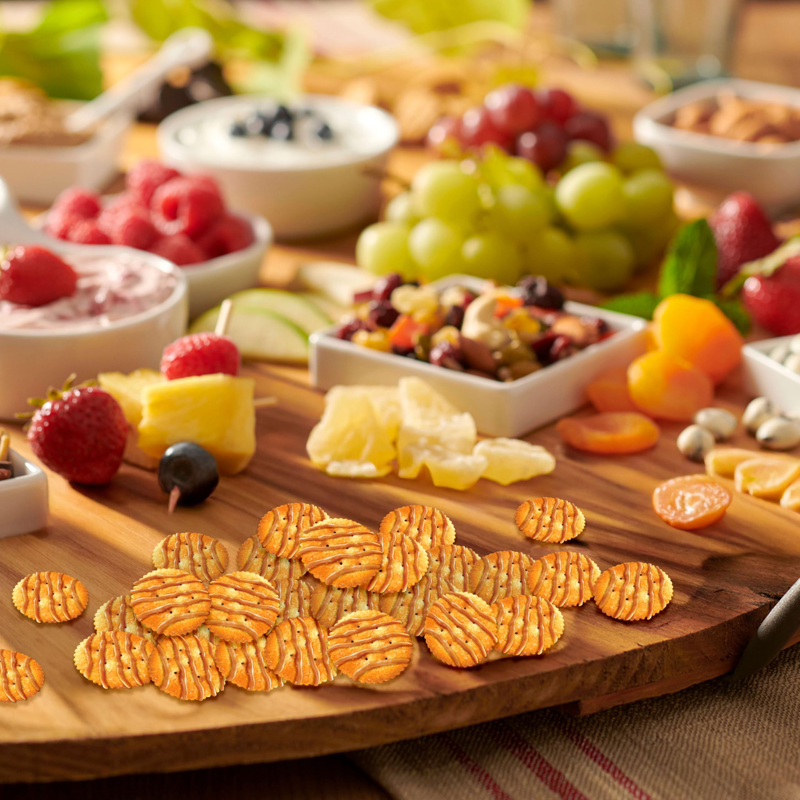 RITZ Drizzled Minis Caramel Crackers, Snacks for Kids and Adults, Party Snacks, 6-8 oz Bags - Image 9