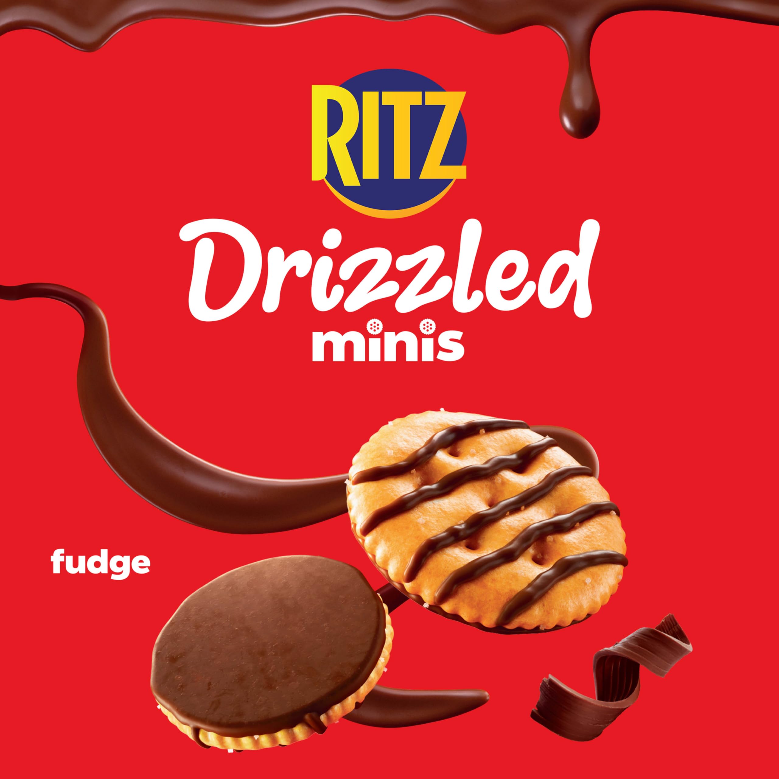 RITZ Drizzled Minis Fudge Crackers, Snacks for Kids and Adults, Party Snacks, 8 oz - Image 4