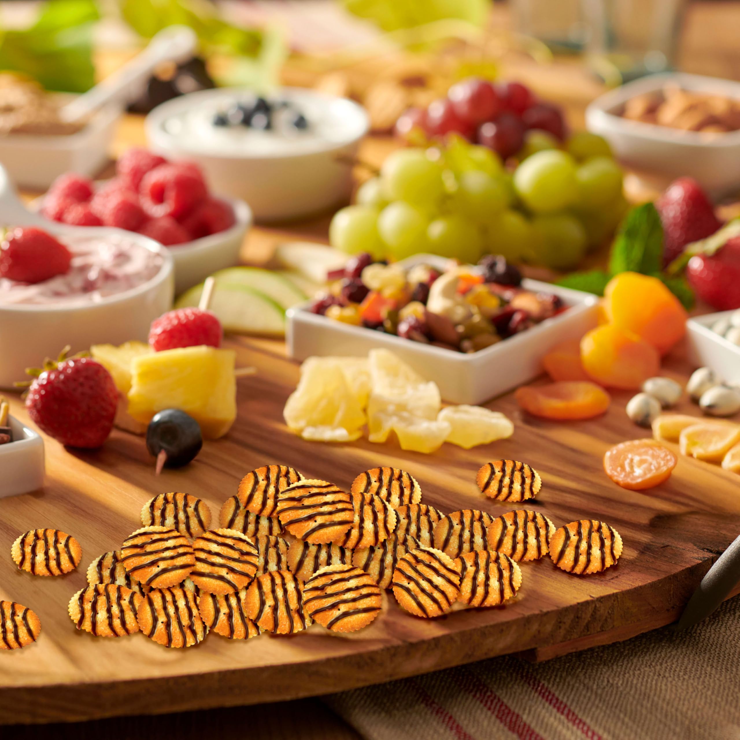 RITZ Drizzled Minis Fudge Crackers, Snacks for Kids and Adults, Party Snacks, 8 oz - Image 8