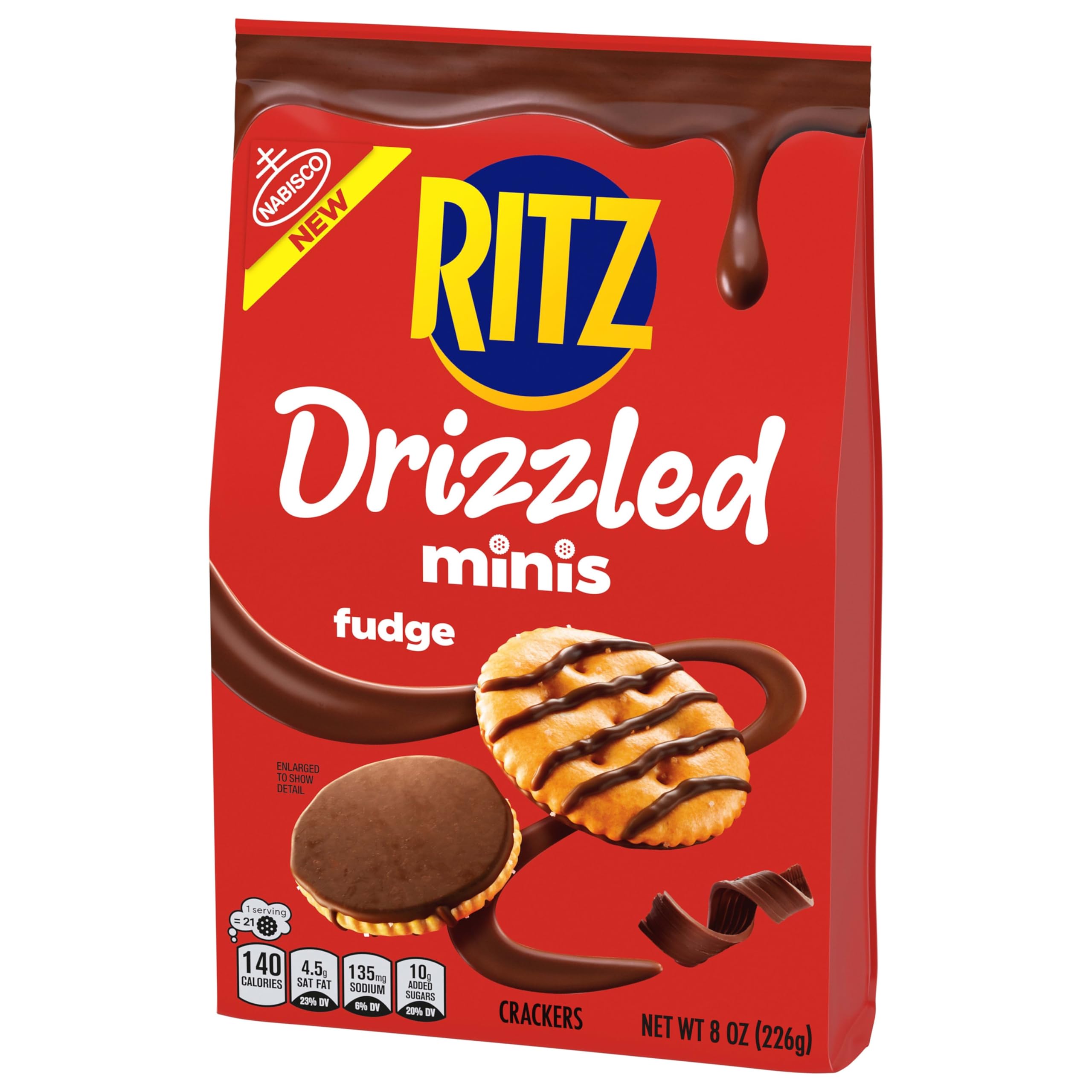 RITZ Drizzled Minis Fudge Crackers, Snacks for Kids and Adults, Party Snacks, 8 oz - Image 11