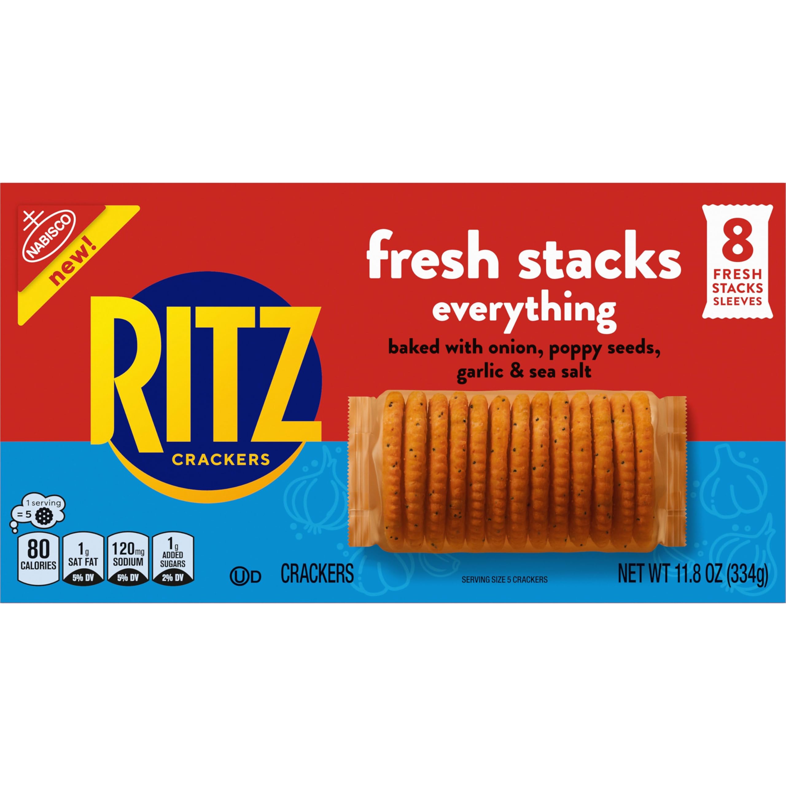 RITZ Fresh Stacks Everything Crackers, Bulk Travel Snacks, 6 Boxes (48 Multi Snack Packs) - Image 17