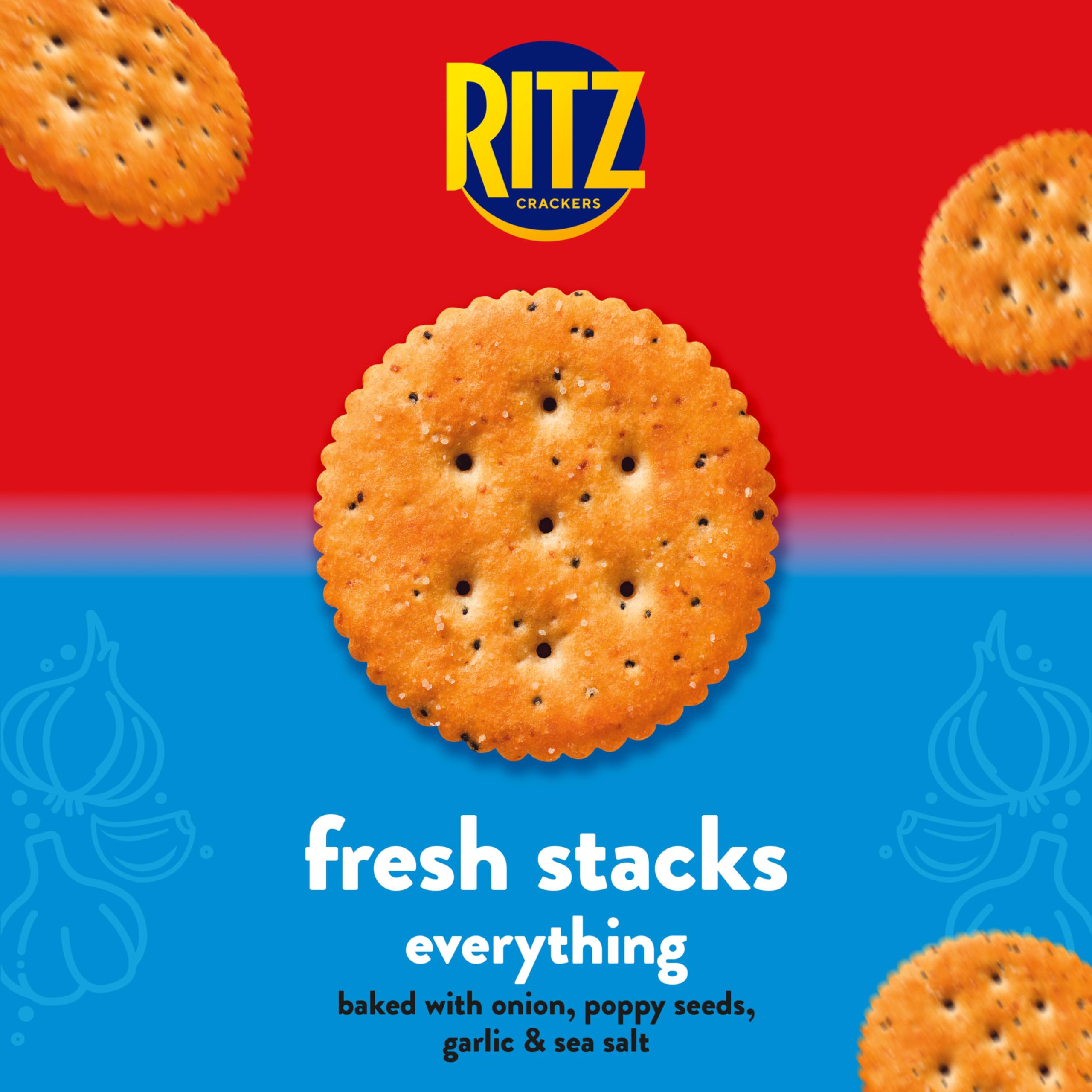 RITZ Fresh Stacks Everything Crackers, Bulk Travel Snacks, 6 Boxes (48 Multi Snack Packs) - Image 6