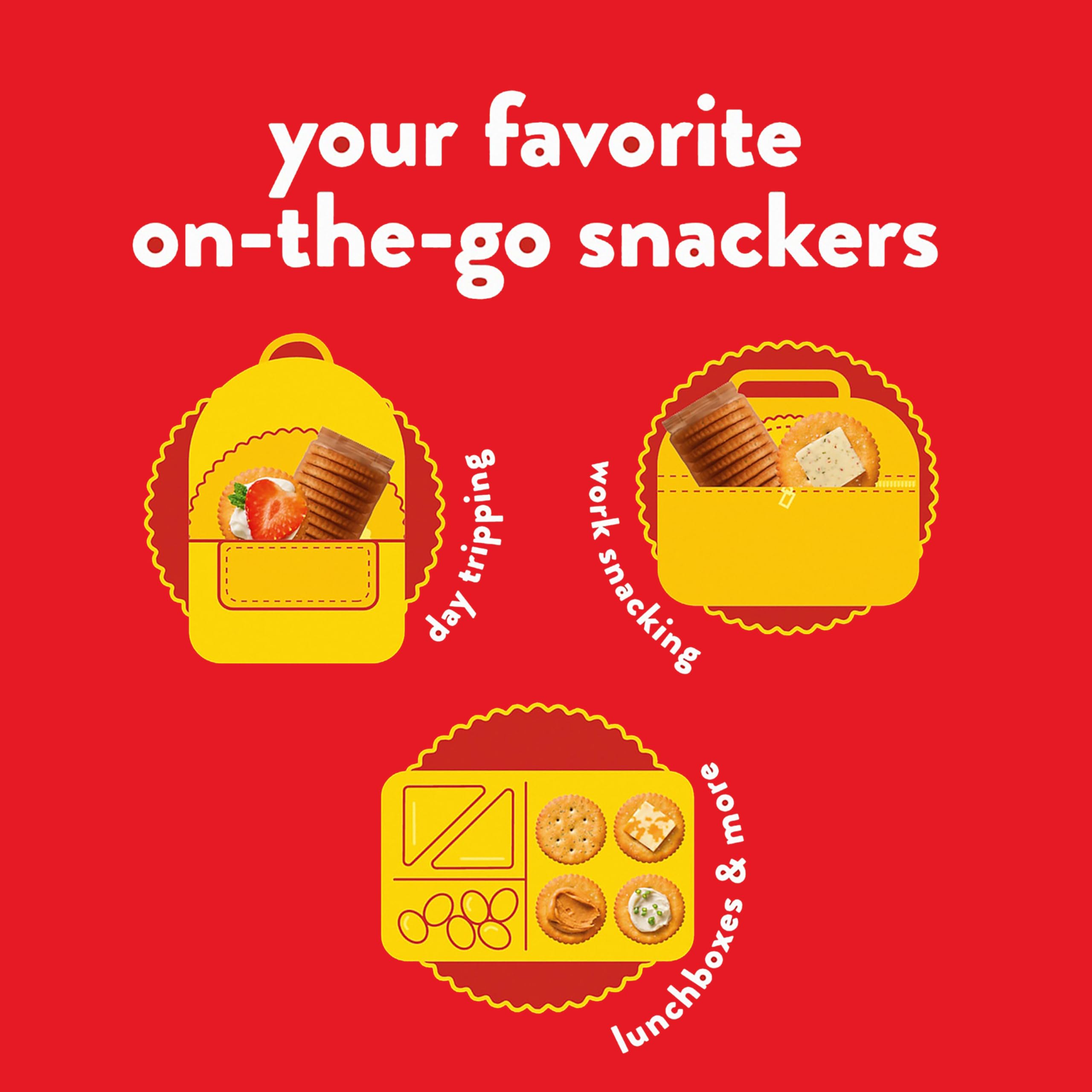 RITZ Fresh Stacks Savory Onion Crackers, Bulk Travel Snacks, 6 Boxes (48 Multi Snack Packs) - Image 9