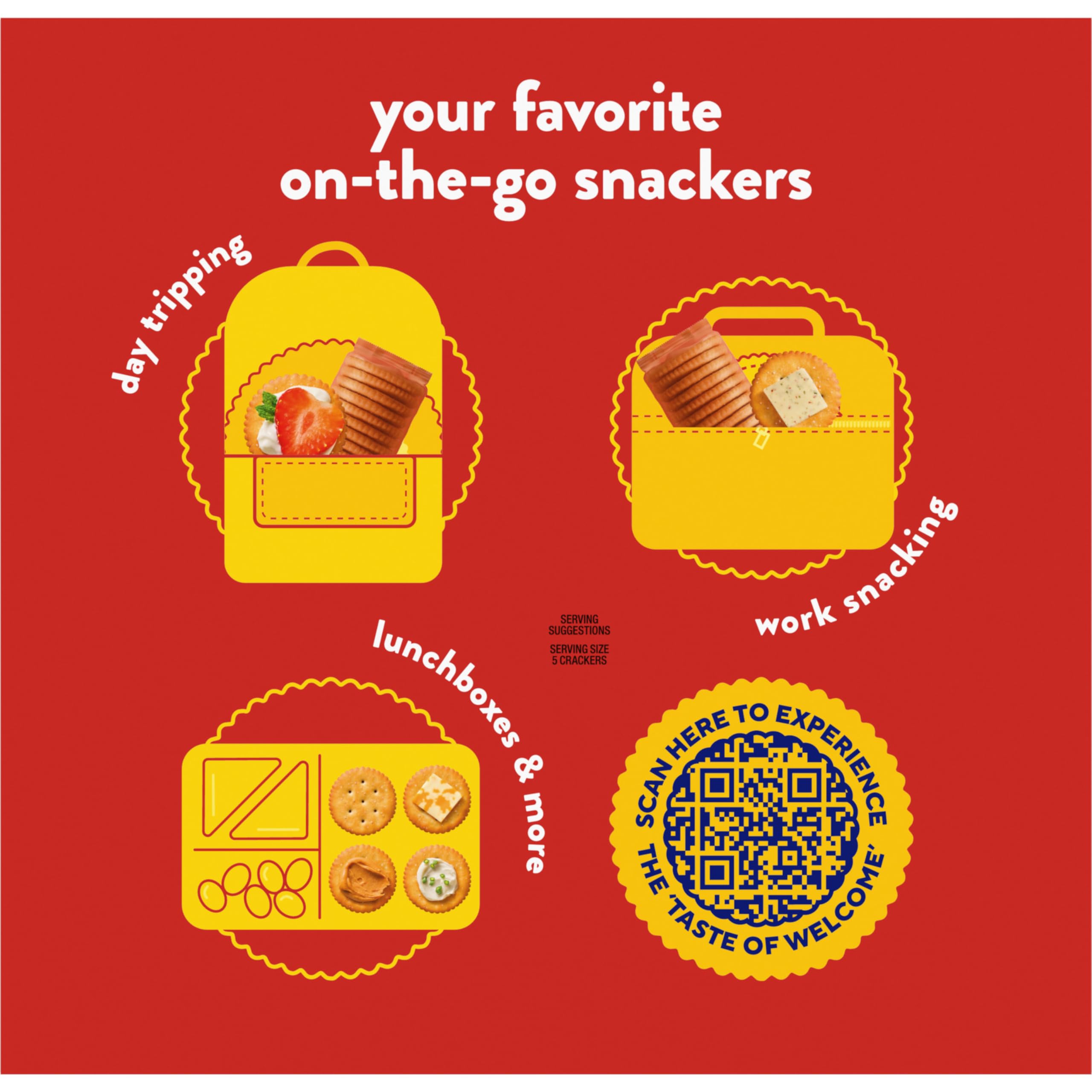 RITZ Fresh Stacks Original Crackers, Bulk Travel Snacks, Party Size, School Snacks, 6 Boxes (96 Multi Snack Packs) - Image 17