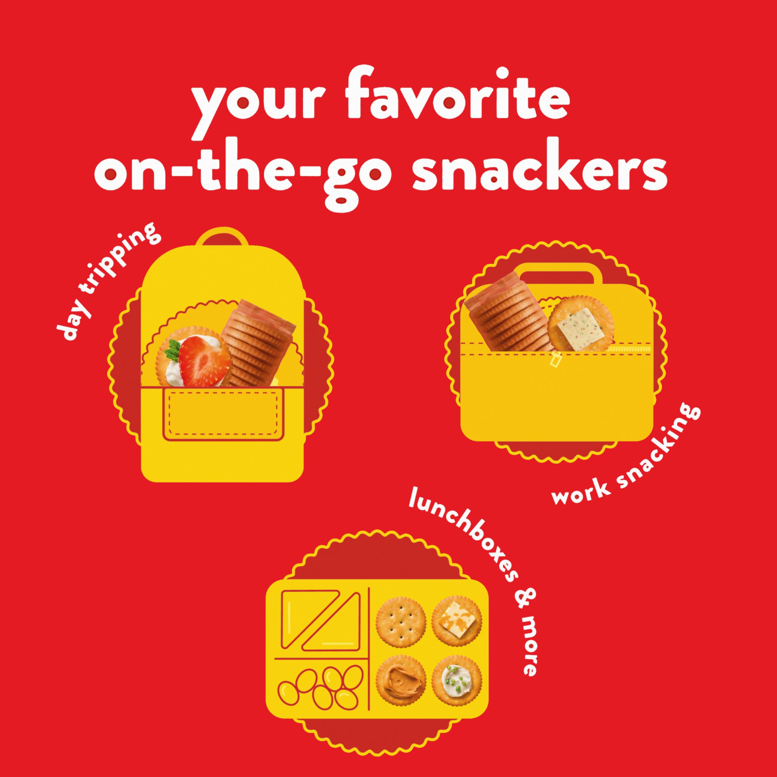 RITZ Fresh Stacks Original Crackers, Bulk Travel Snacks, Party Size, School Snacks, 6 Boxes (96 Multi Snack Packs) - Image 9