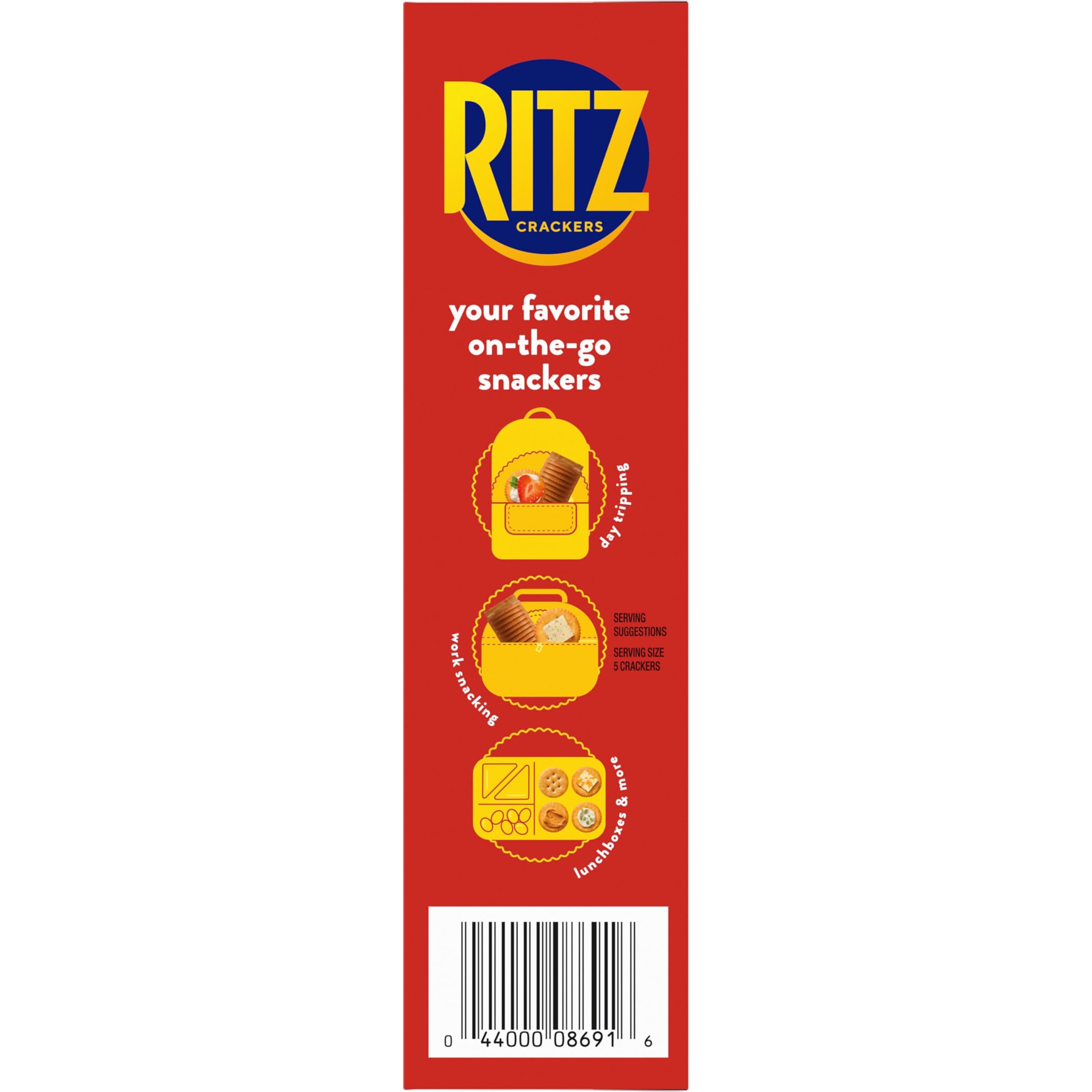 RITZ Fresh Stacks Original, Everything, and Garlic Butter Crackers Variety Pack, Travel Snacks, 8.85 oz (6 Multi Snack Packs) - Image 16