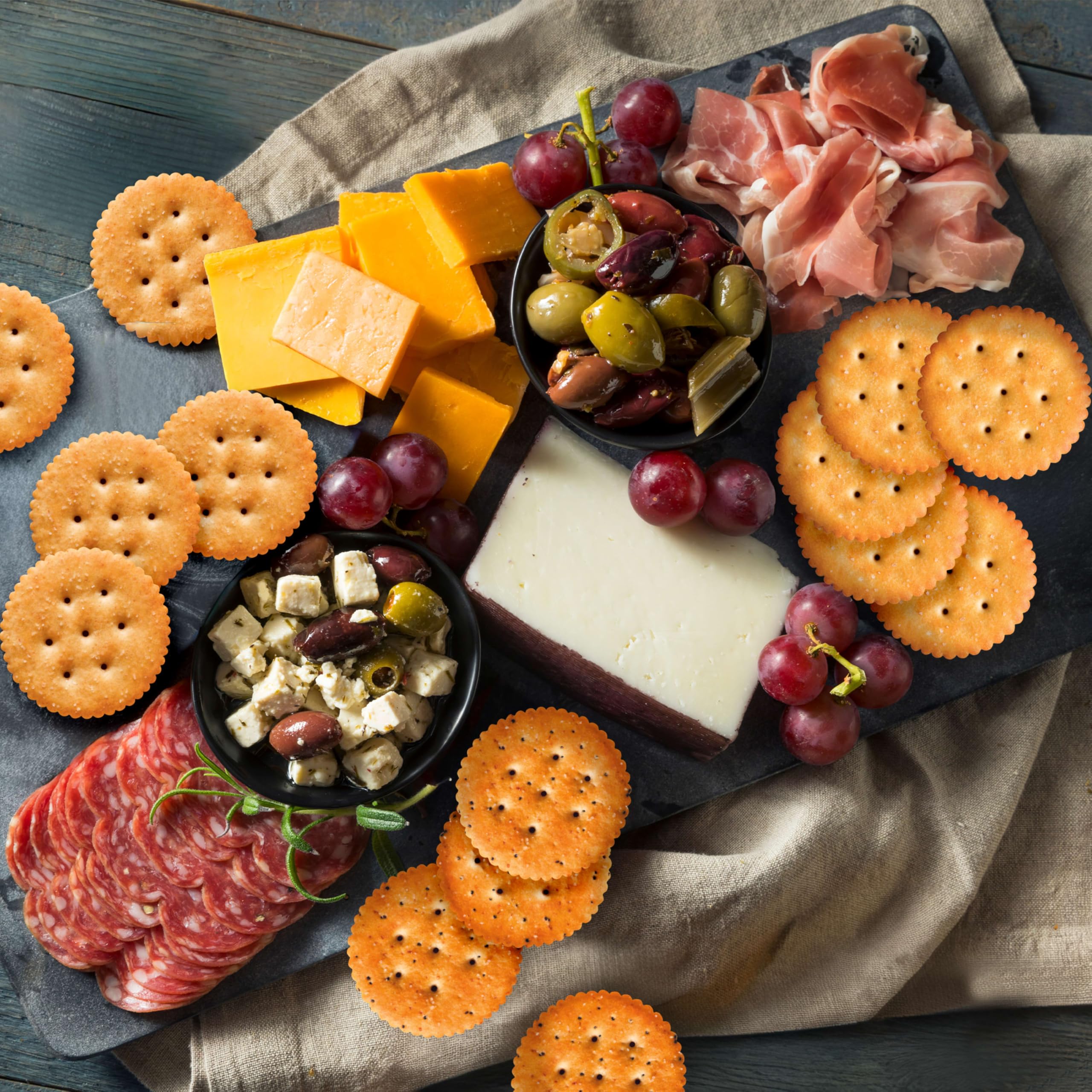 RITZ Fresh Stacks Original, Everything, and Garlic Butter Crackers Variety Pack, Travel Snacks, 8.85 oz (6 Multi Snack Packs) - Image 6