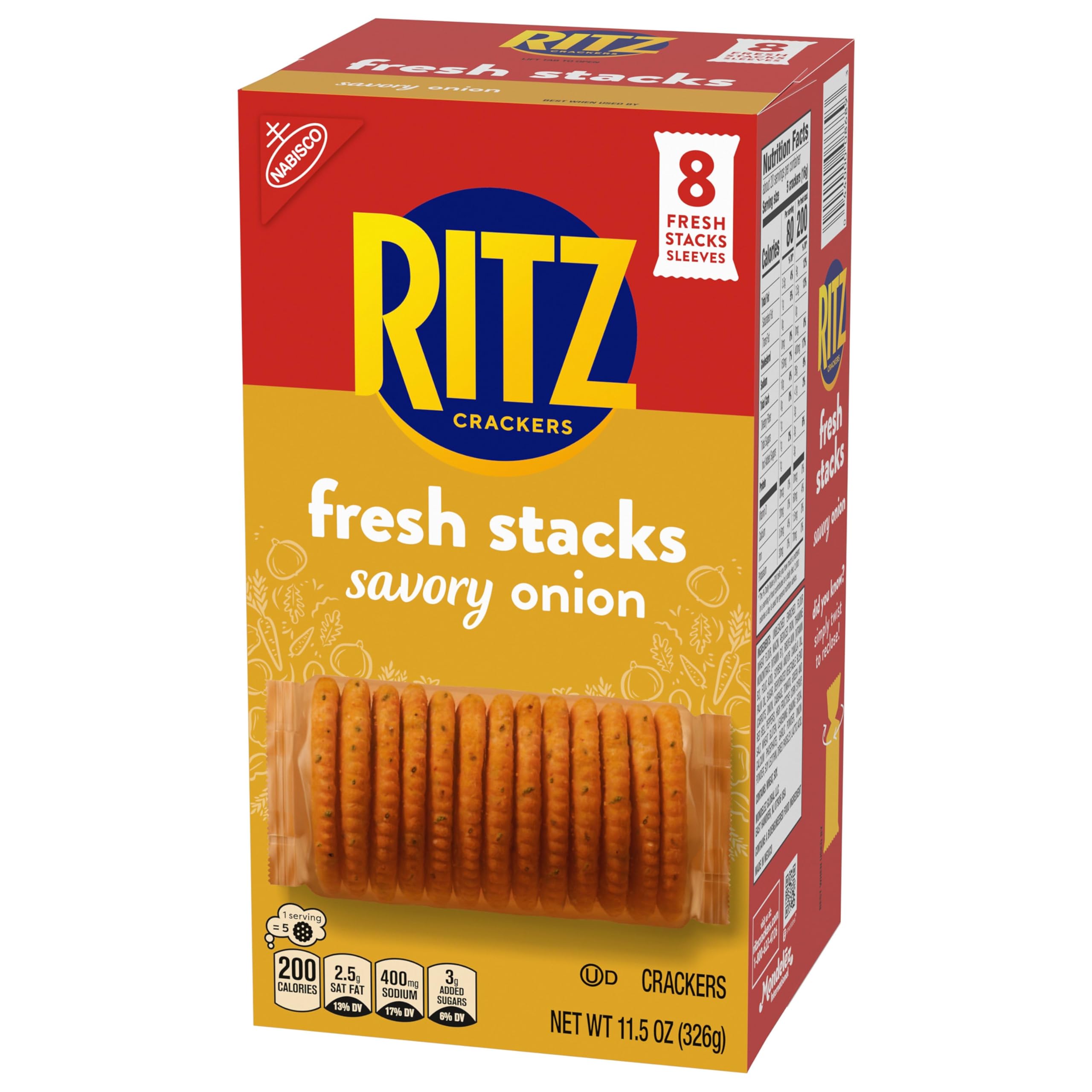 RITZ Fresh Stacks Savory Onion Crackers, Bulk Travel Snacks, 6 Boxes (48 Multi Snack Packs) - Image 16