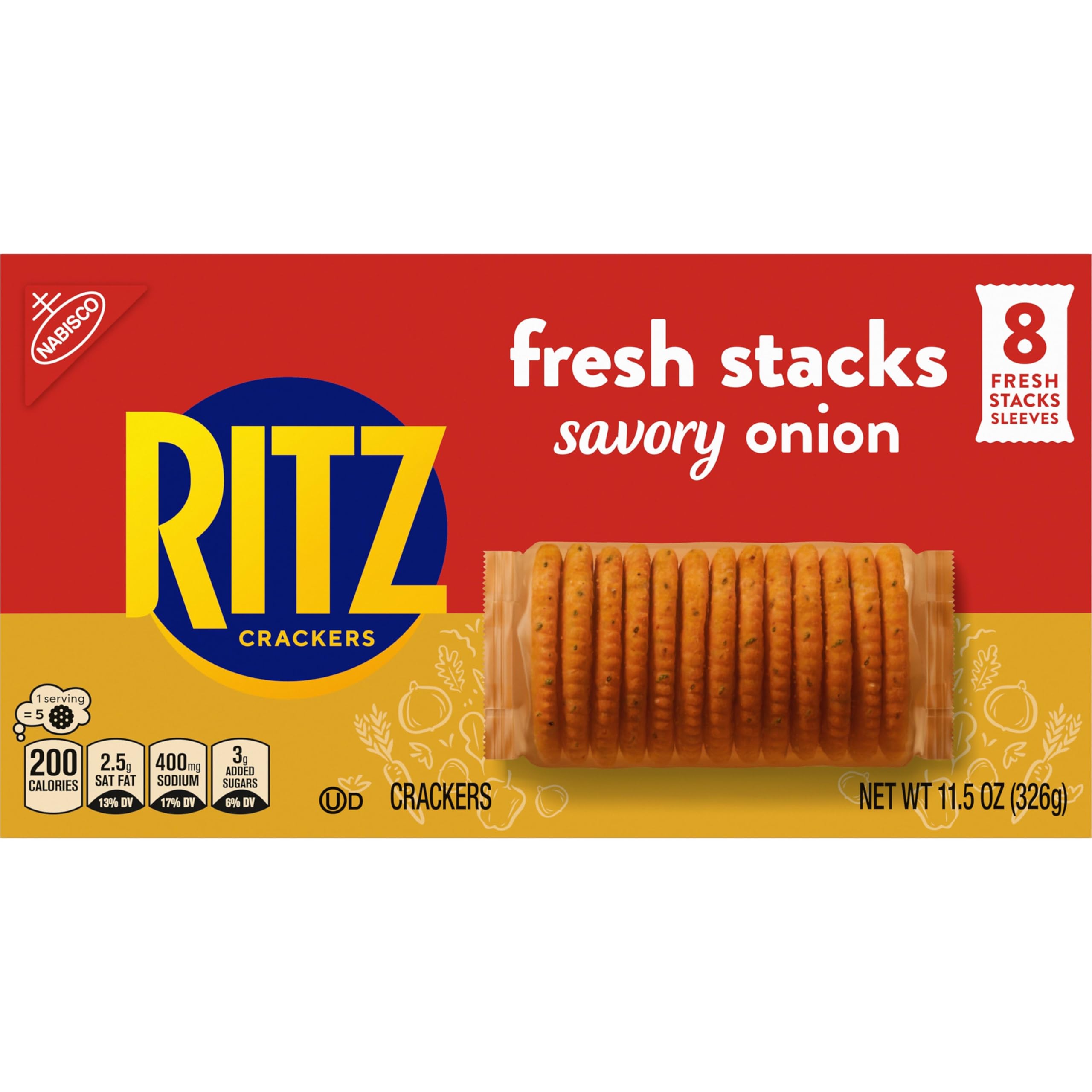 RITZ Fresh Stacks Savory Onion Crackers, Bulk Travel Snacks, 6 Boxes (48 Multi Snack Packs) - Image 17