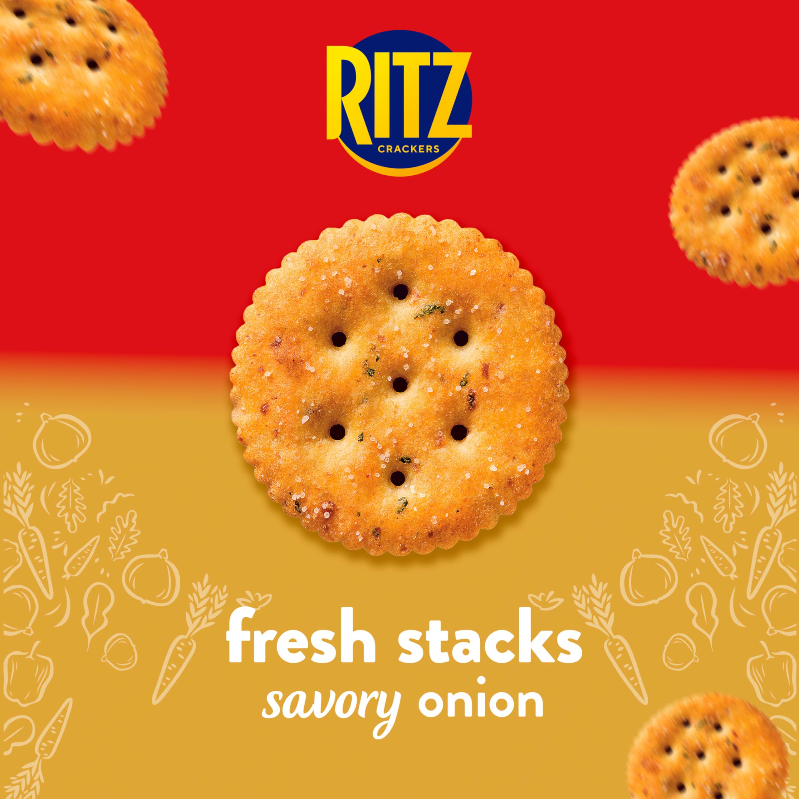 RITZ Fresh Stacks Savory Onion Crackers, Bulk Travel Snacks, 6 Boxes (48 Multi Snack Packs) - Image 6