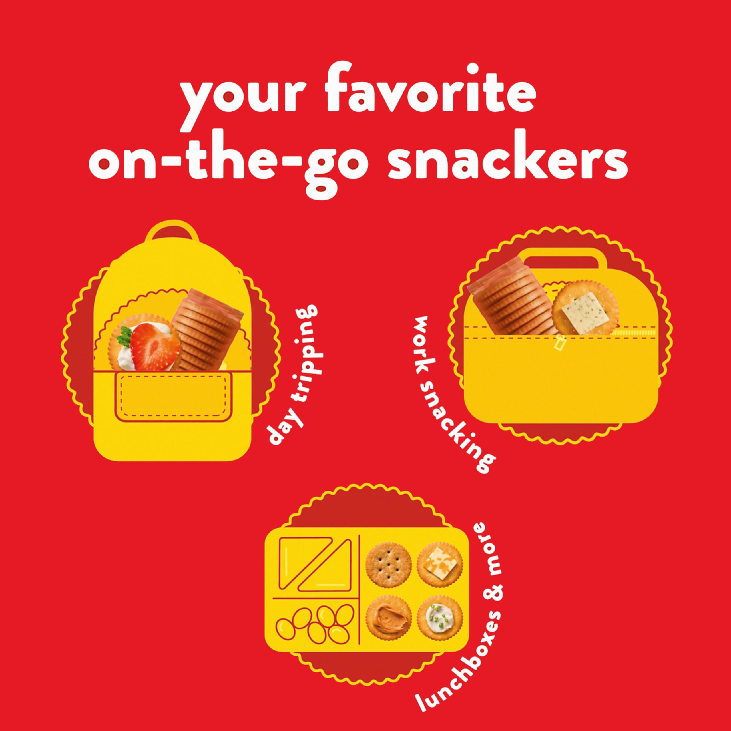 RITZ Fresh Stacks Whole Wheat Crackers, Bulk Travel Snacks, 6 Boxes (48 Multi Snack Packs) - Image 10