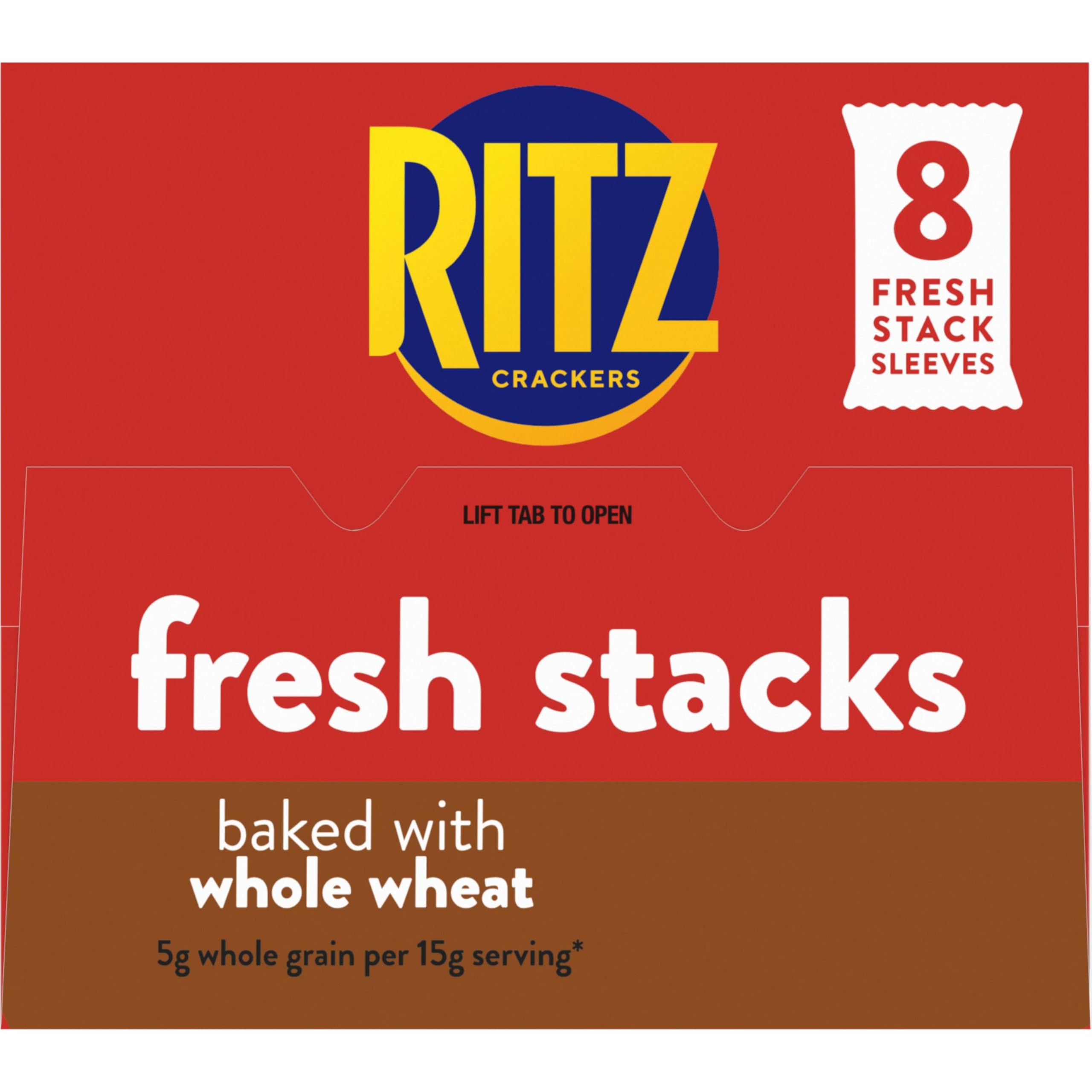 RITZ Fresh Stacks Whole Wheat Crackers, Bulk Travel Snacks, 6 Boxes (48 Multi Snack Packs) - Image 20