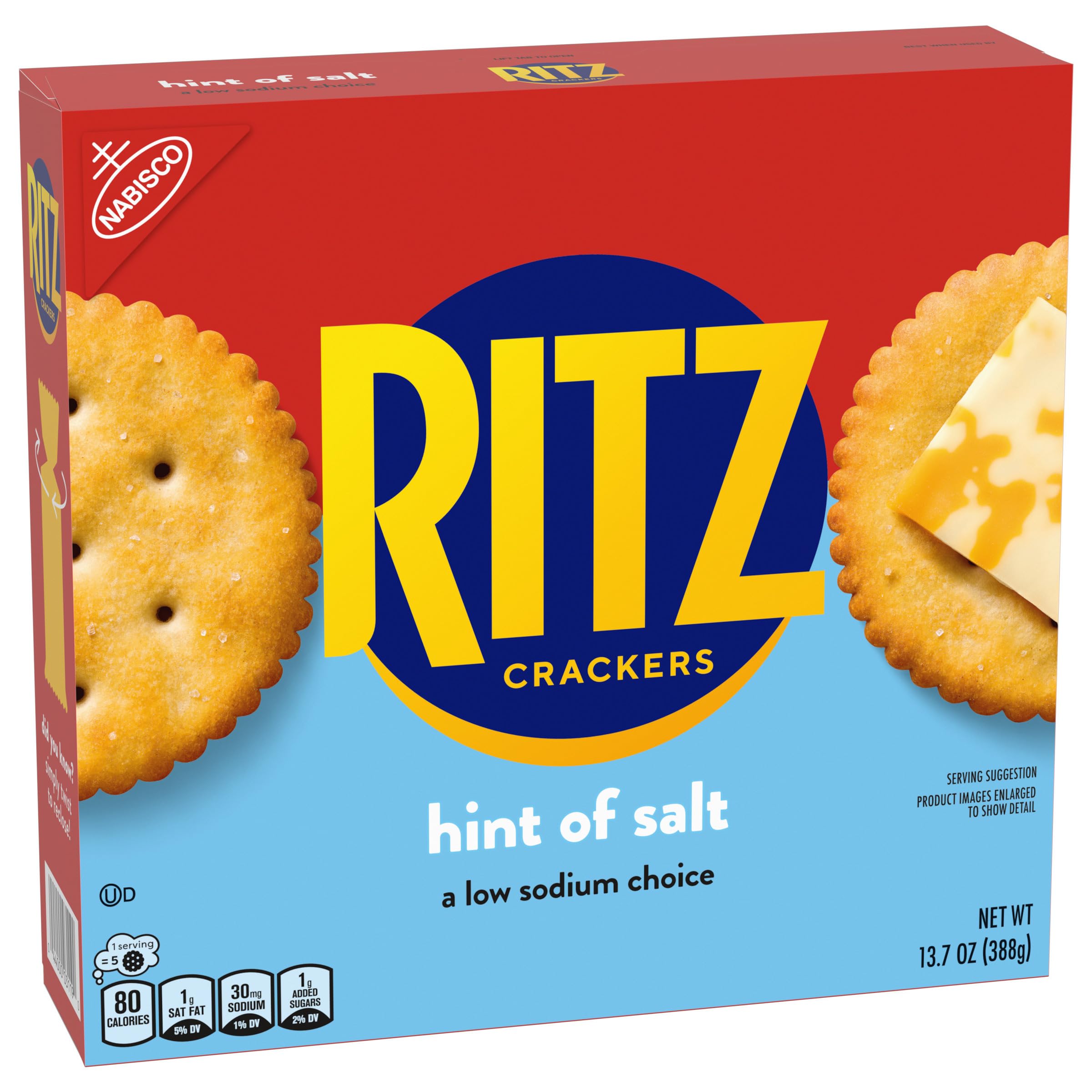 RITZ Hint of Salt Crackers, Snacks for Kids and Adults, Lunch Snacks, 13.7 oz - Image 13