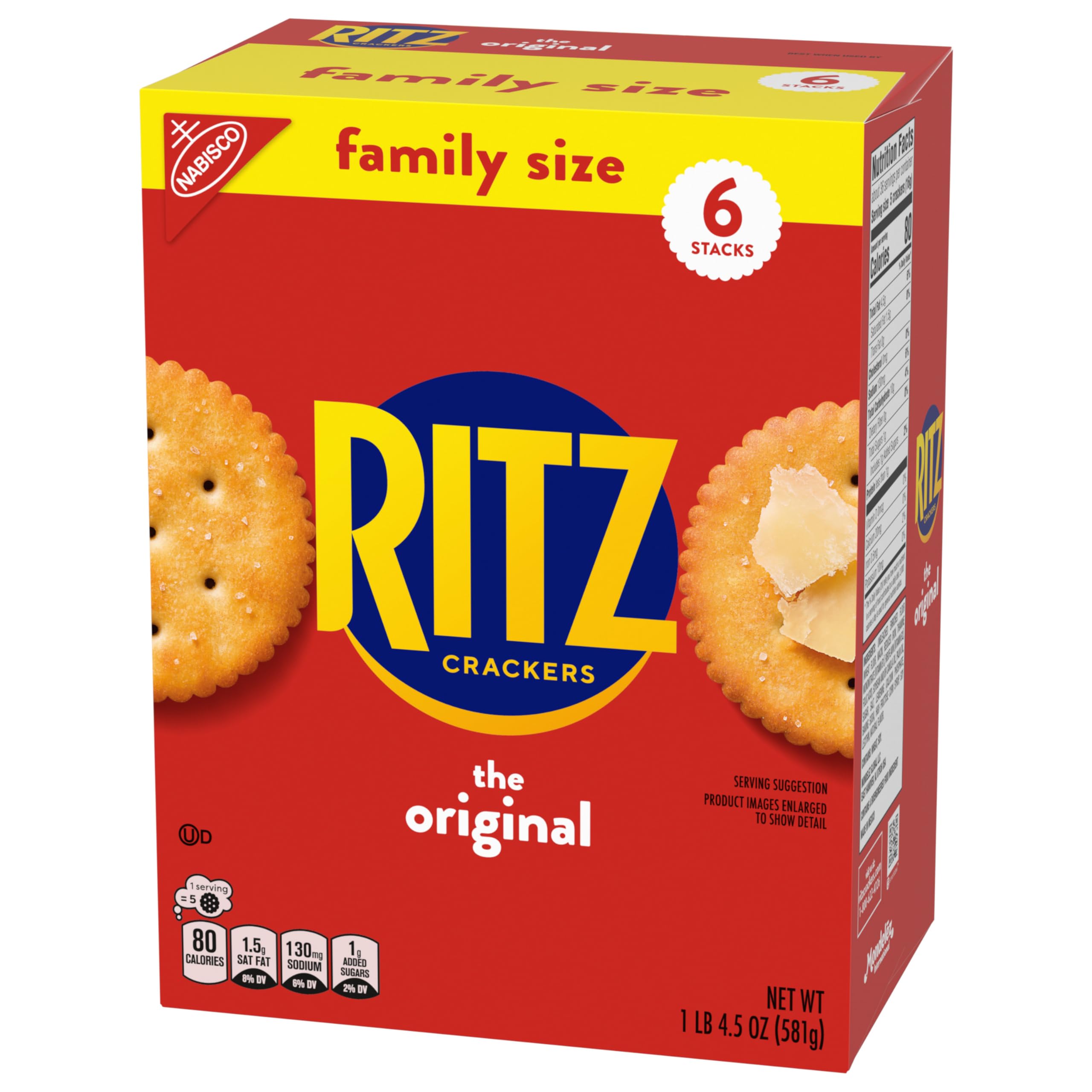 RITZ Original Crackers, Snacks for Kids and Adults, Bulk Lunch Snacks, Family Size, 6 - 20.5 oz Boxes - Image 15