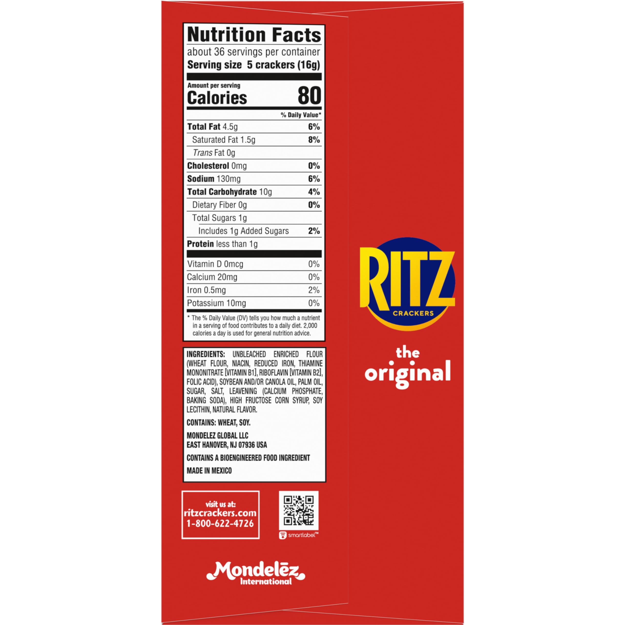 RITZ Original Crackers, Snacks for Kids and Adults, Bulk Lunch Snacks, Family Size, 6 - 20.5 oz Boxes - Image 3