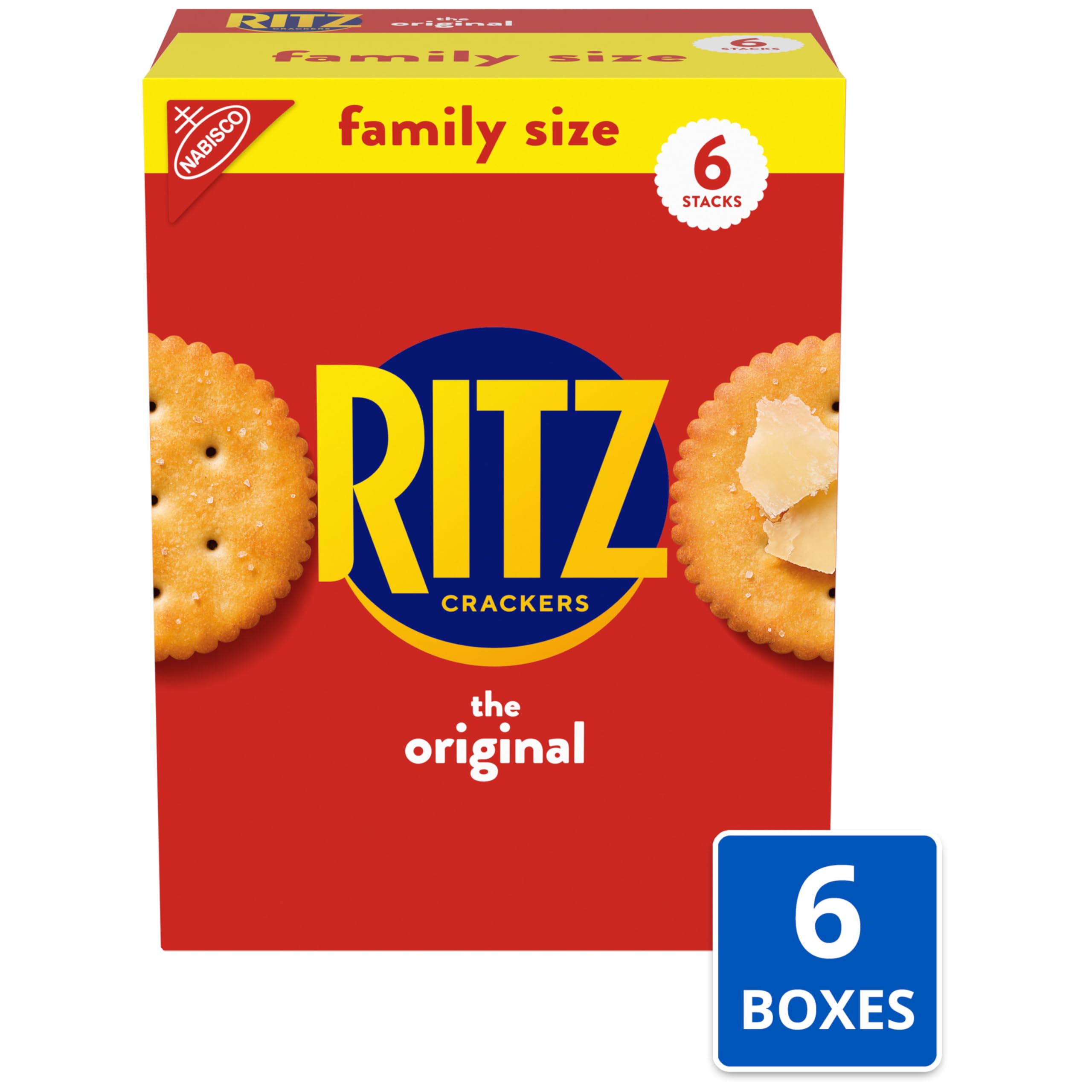 RITZ Original Crackers, Snacks for Kids and Adults, Bulk Lunch Snacks, Family Size, 6 - 20.5 oz Boxes - Image 4