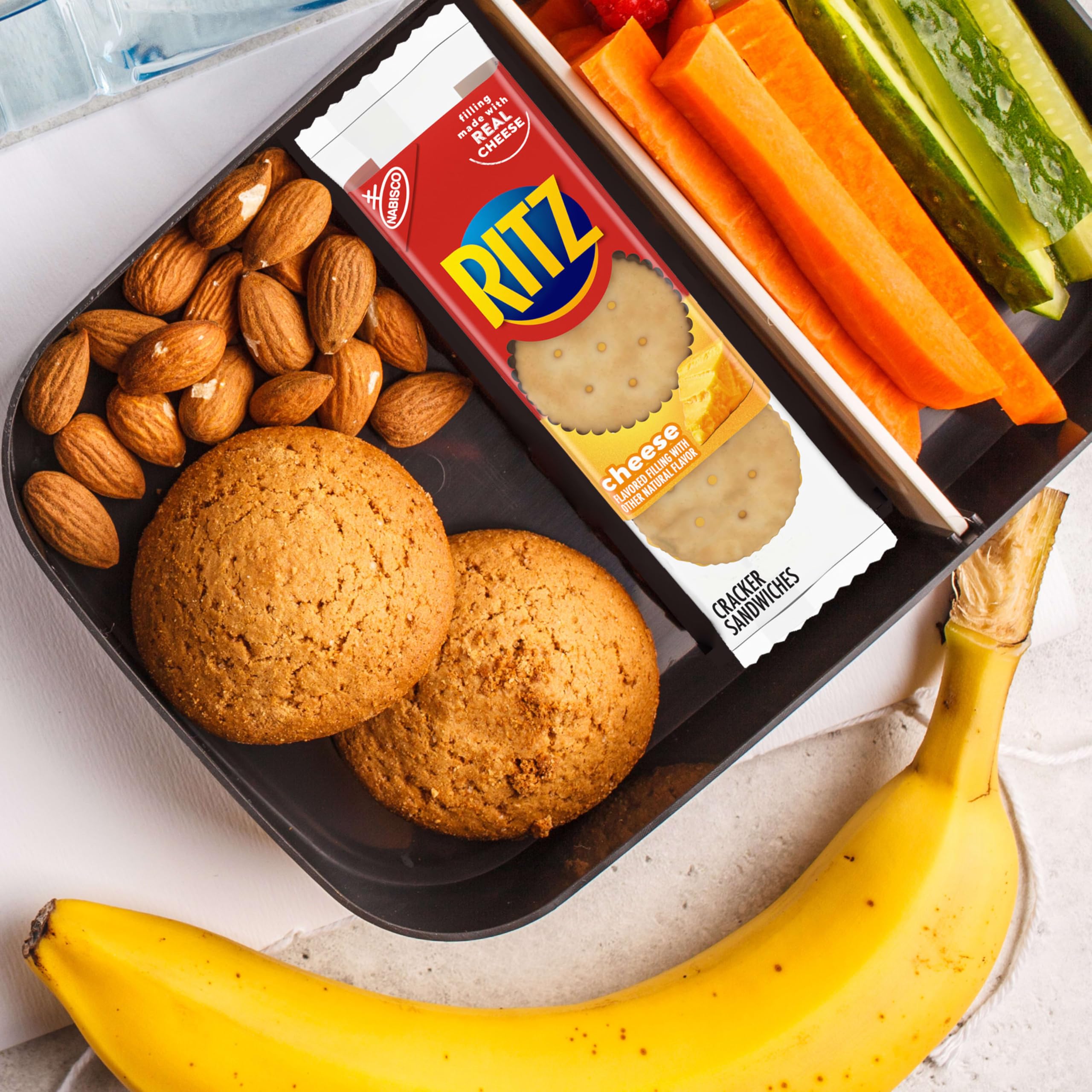 RITZ Cheese Sandwich Crackers, Lunch Snacks, 20 Snack Packs (6 Crackers Per Pack) - Image 7