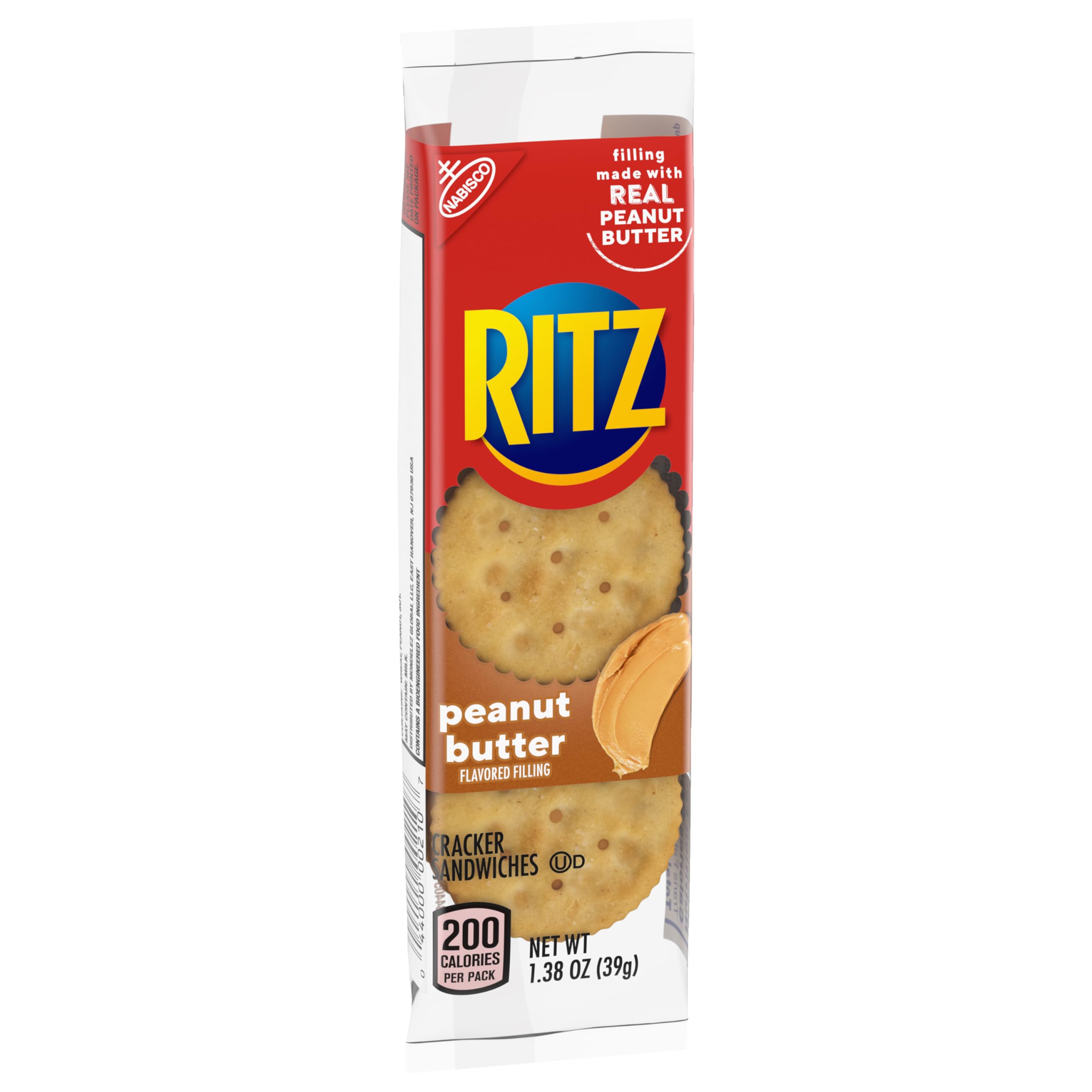 RITZ Peanut Butter Sandwich Crackers, Lunch Snacks, 112 Snack Packs (14 Boxes, 6 Crackers Per Pack) - Image 14