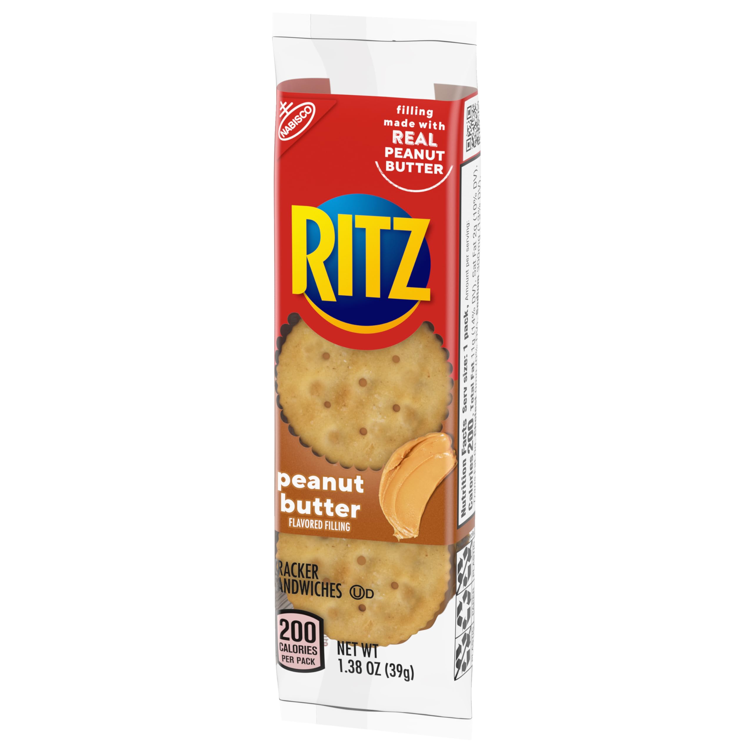 RITZ Peanut Butter Sandwich Crackers, Lunch Snacks, 112 Snack Packs (14 Boxes, 6 Crackers Per Pack) - Image 15