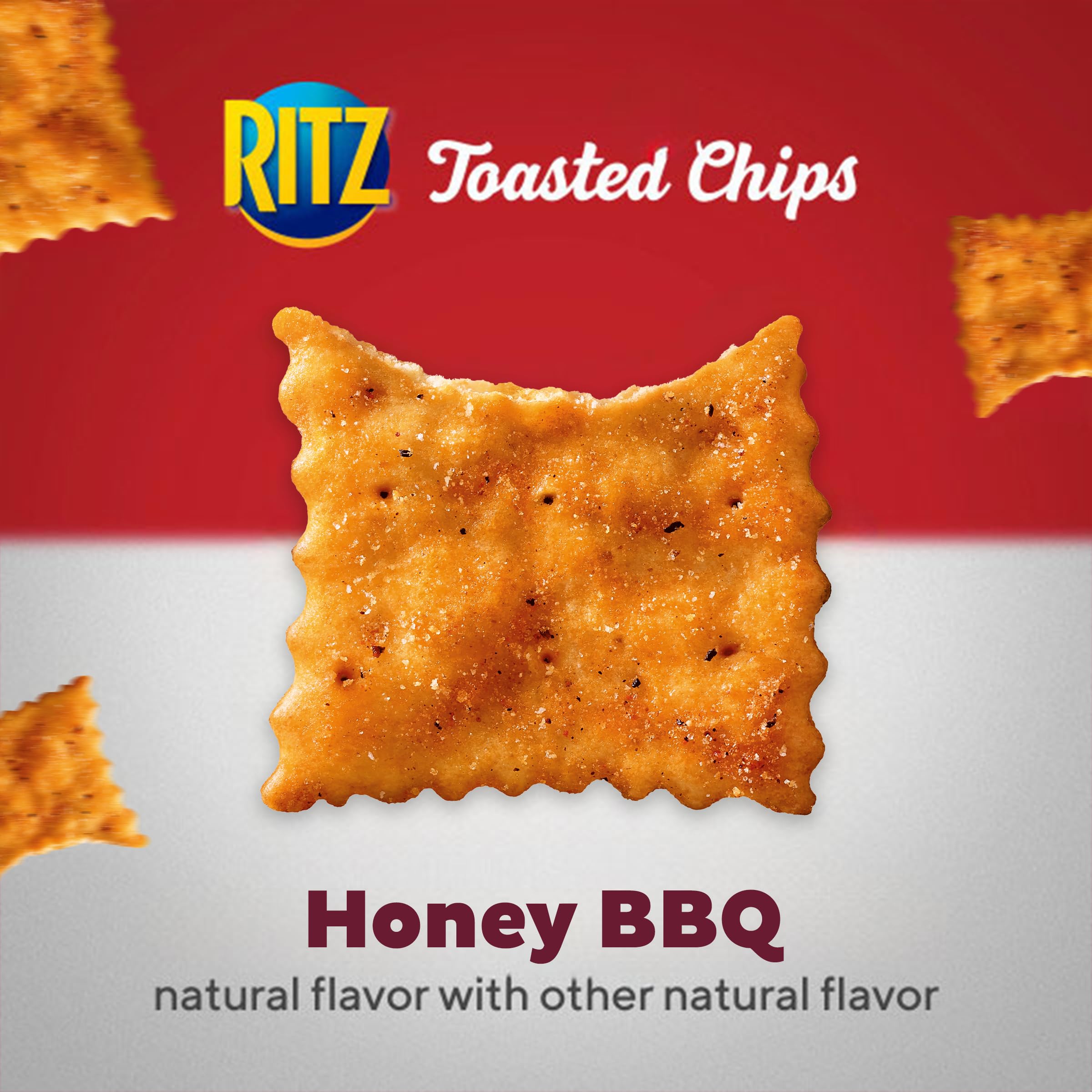 RITZ Toasted Chips Honey BBQ Crackers, Party Snacks, 8.1 oz - Image 3