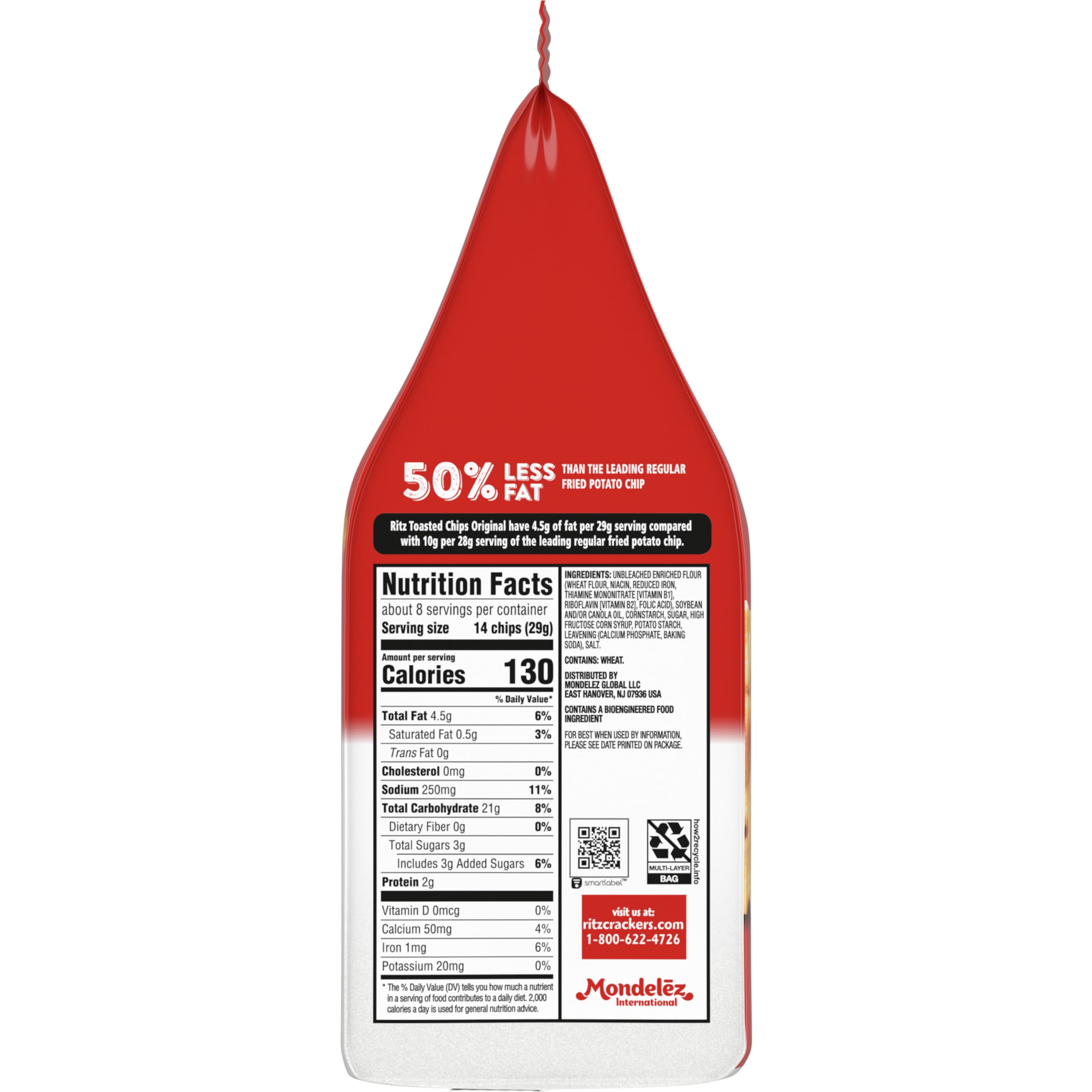 RITZ Toasted Chips Original Crackers, Party Snacks, Bulk Snacks, 6 - 8.1 oz Bags - Image 19